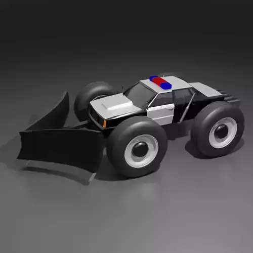 Poli Car Destroyer Free low-poly 3D model