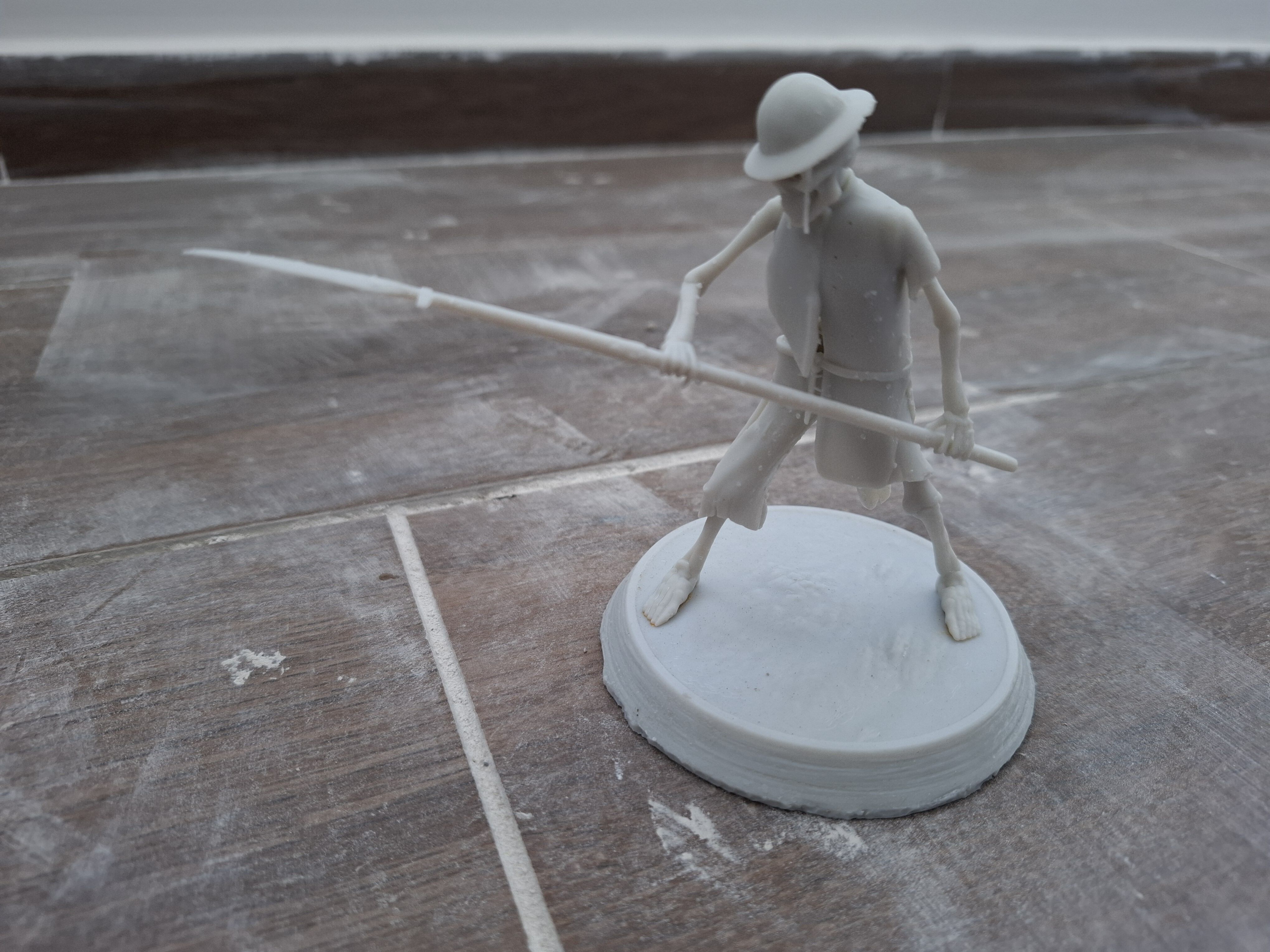 Skeleton Spearman Warrior 75mm 32mm 3D print model_7