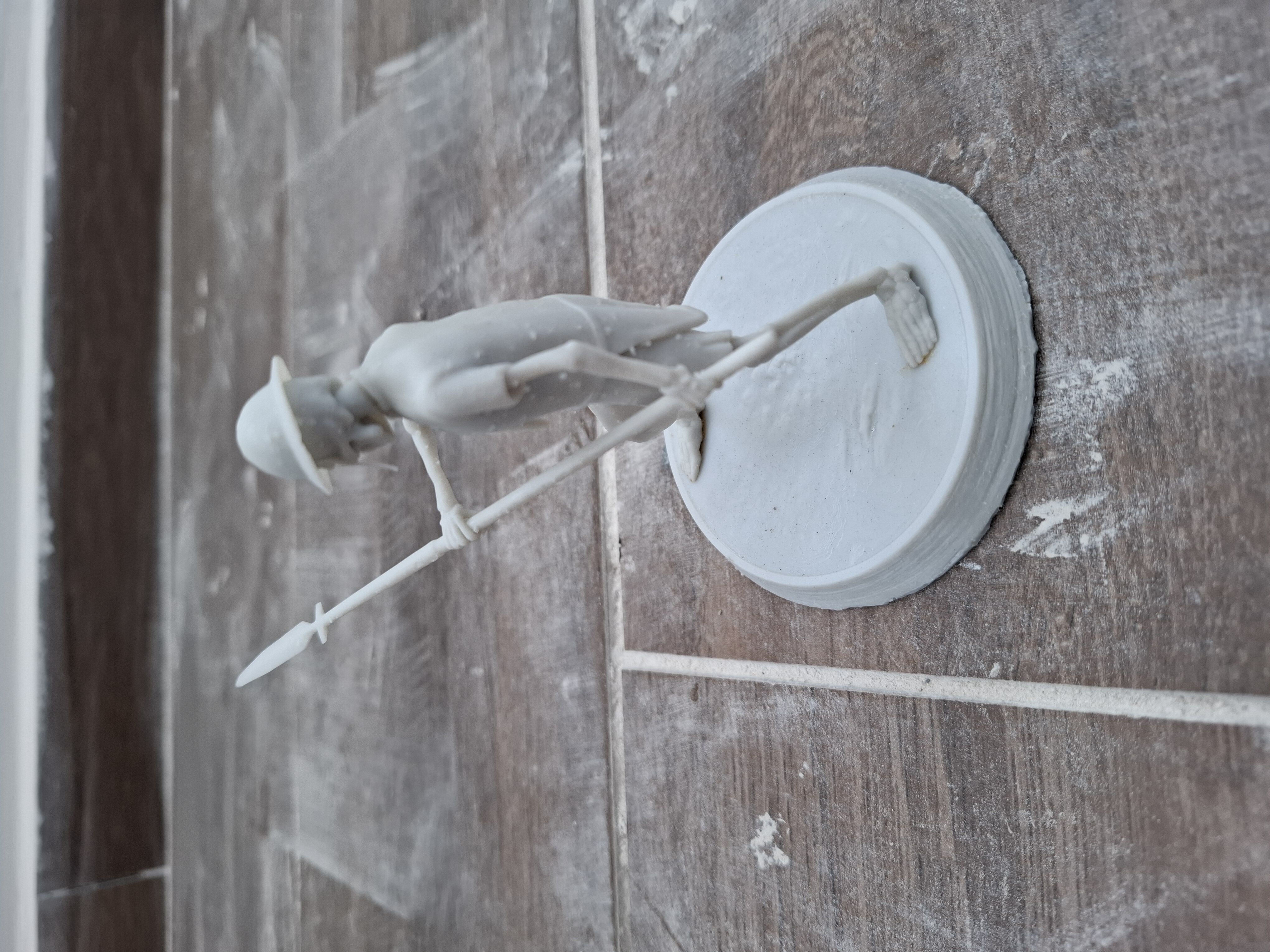 Skeleton Spearman Warrior 75mm 32mm 3D print model_8