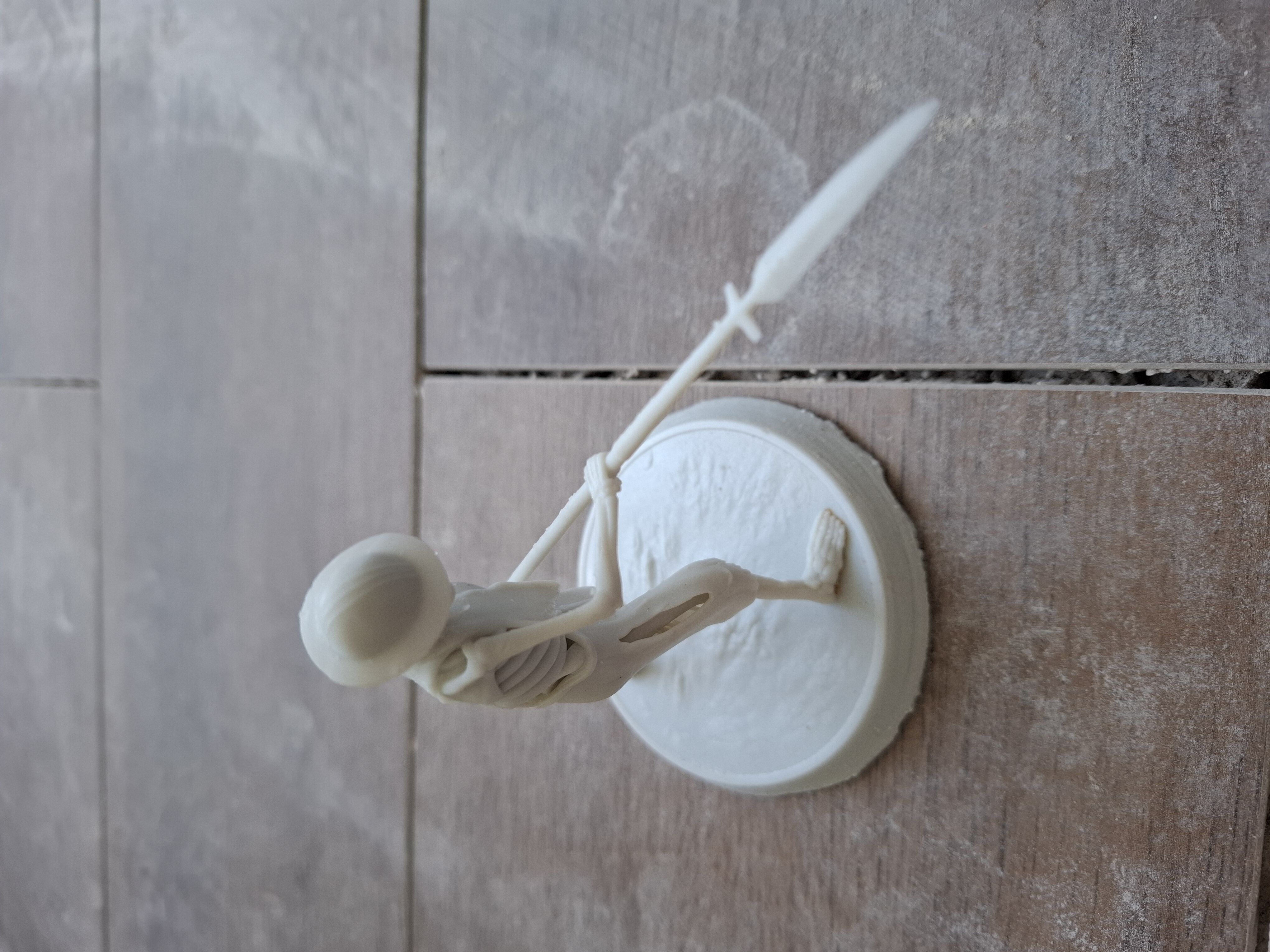 Skeleton Spearman Warrior 75mm 32mm 3D print model_6