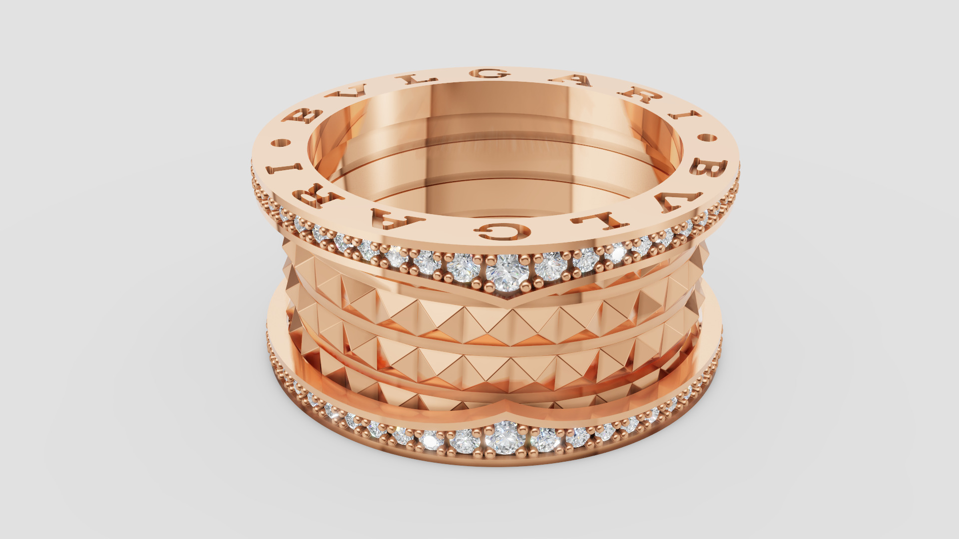 Bvlgari Ring 3D print model E 06 3D print model_34