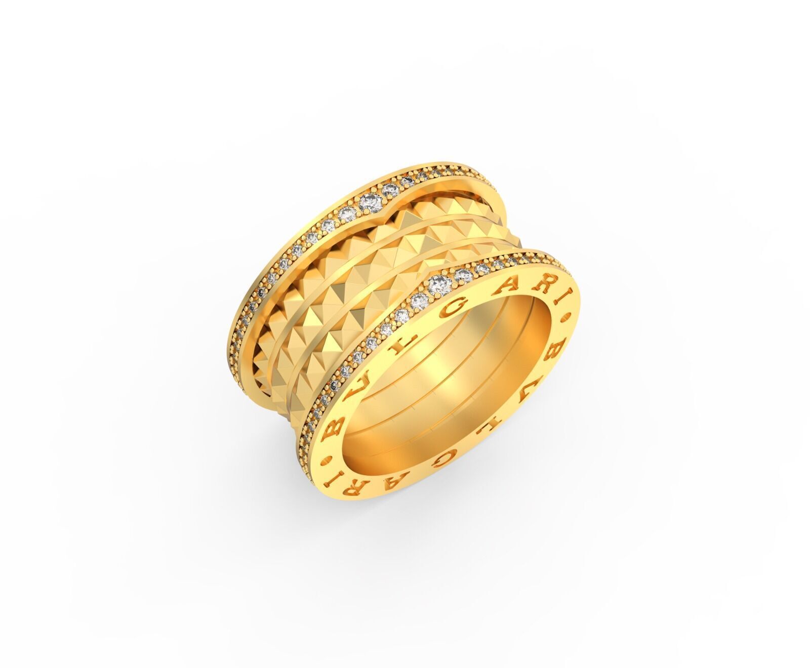 Bvlgari Ring 3D print model E 06 3D print model_2