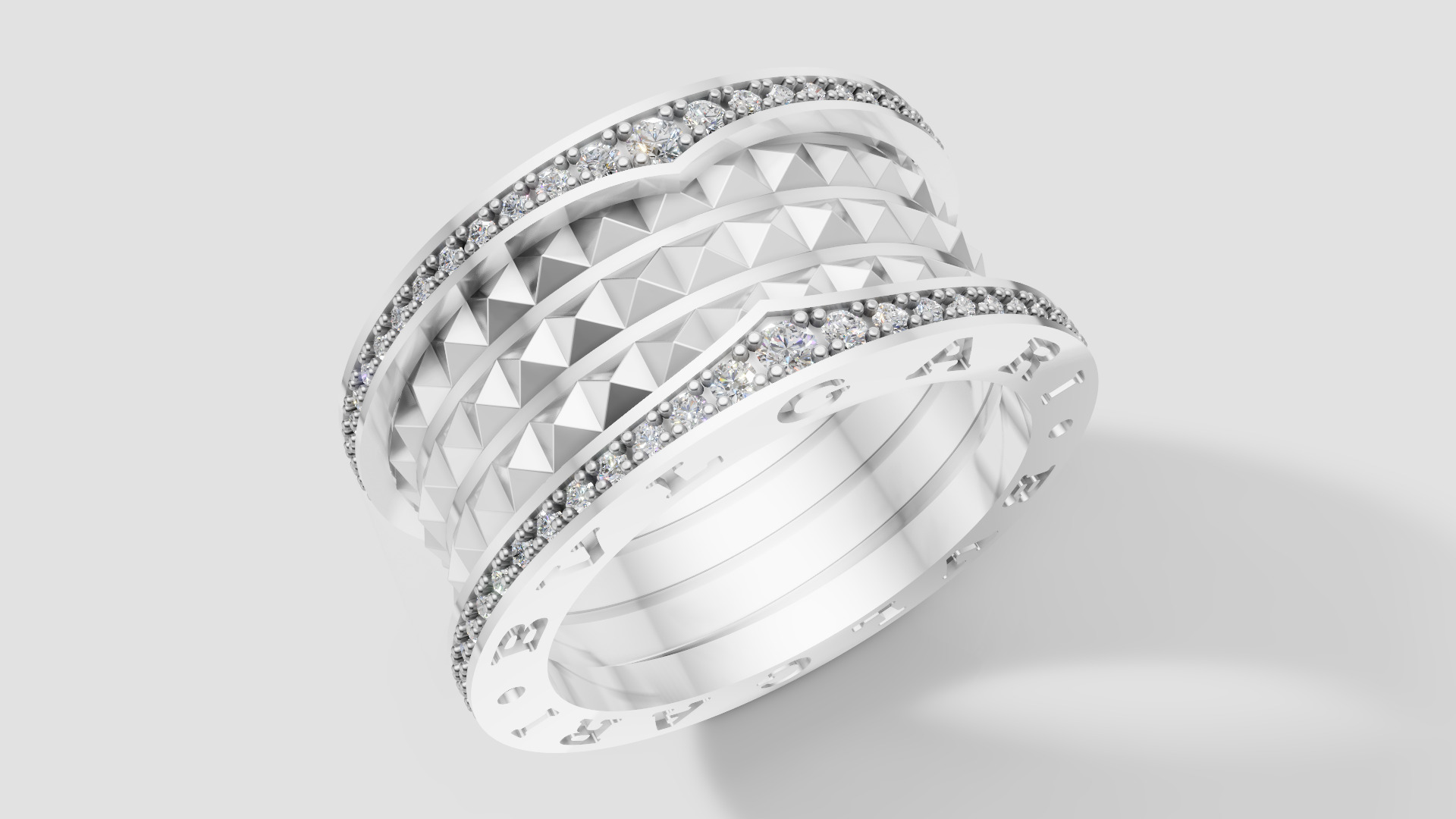 Bvlgari Ring 3D print model E 06 3D print model_20