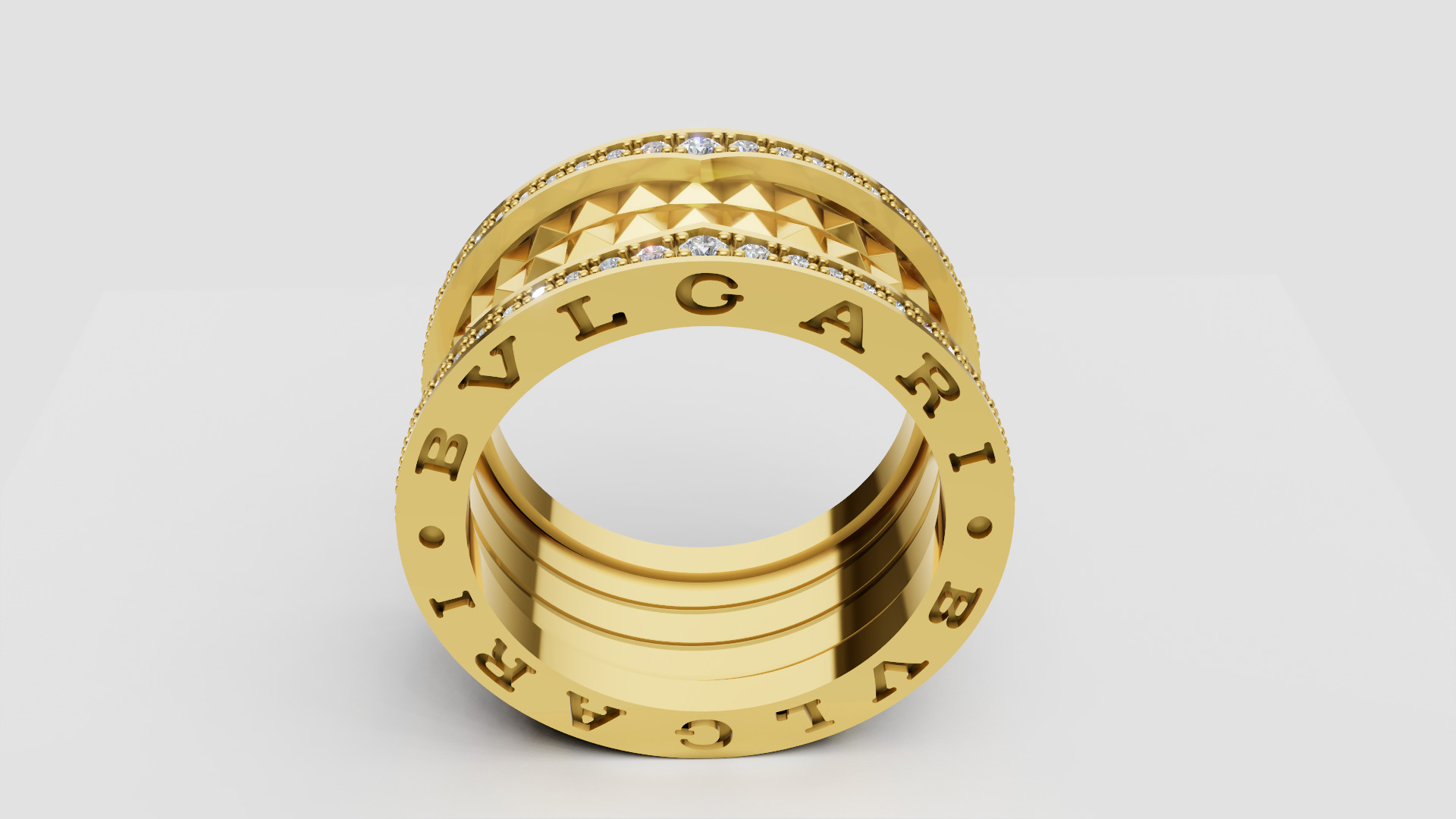 Bvlgari Ring 3D print model E 06 3D print model_11