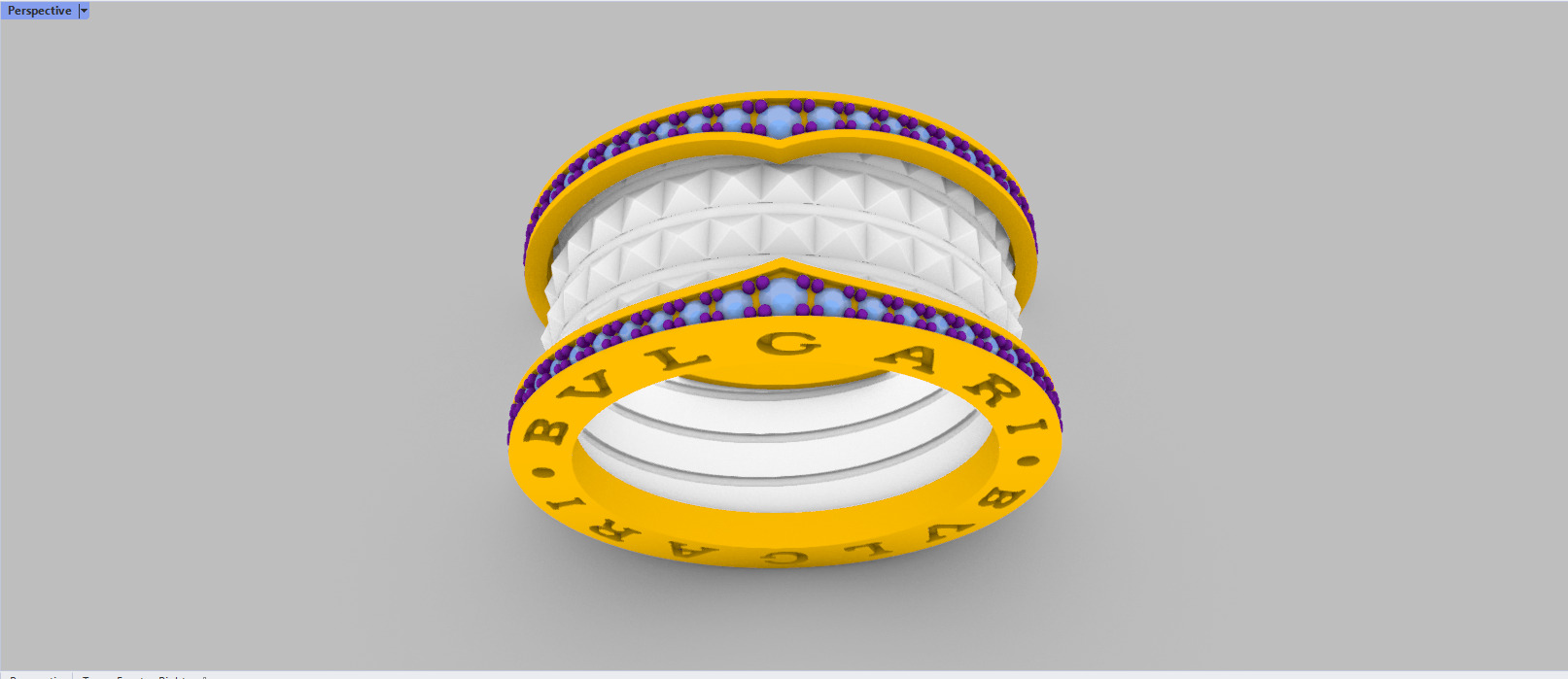 Bvlgari Ring 3D print model E 06 3D print model_45