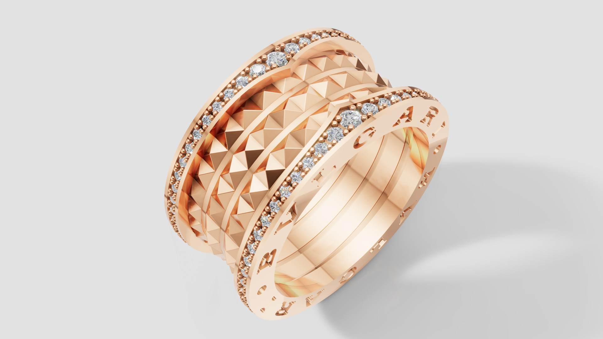 Bvlgari Ring 3D print model E 06 3D print model_26