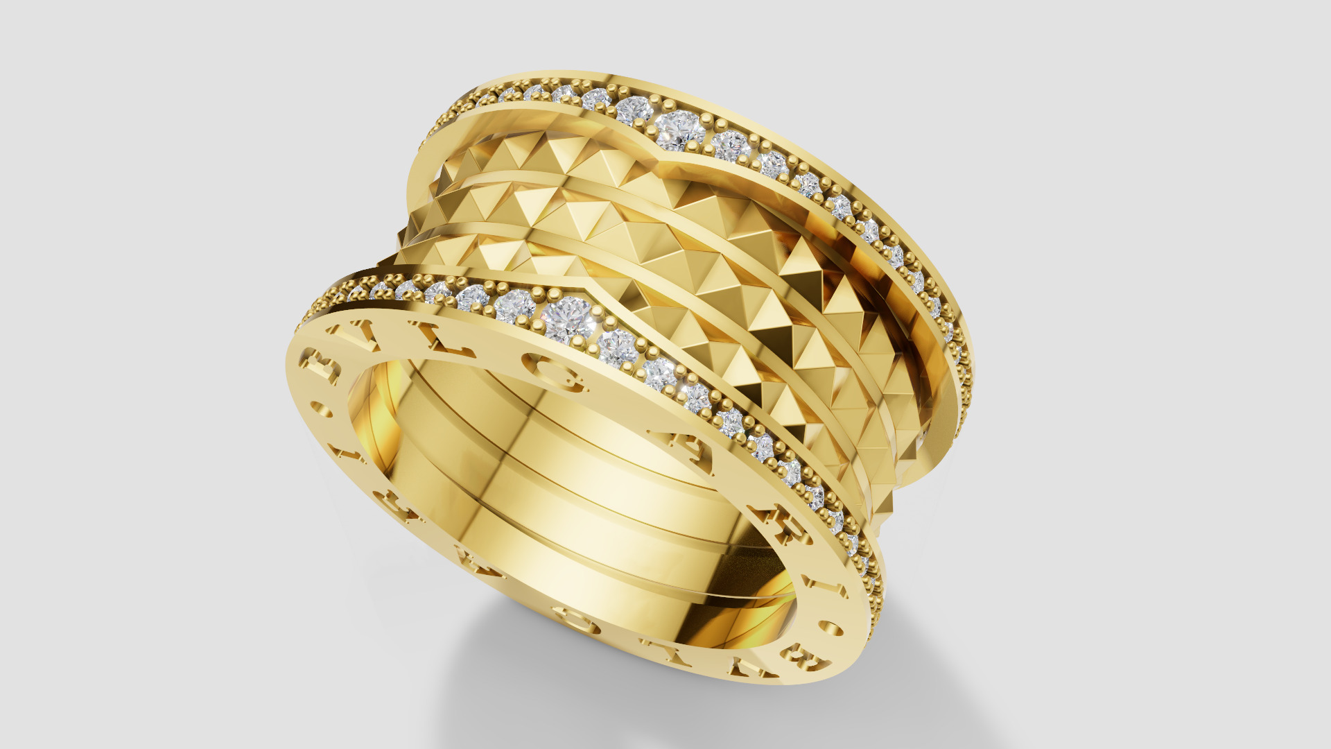 Bvlgari Ring 3D print model E 06 3D print model_5