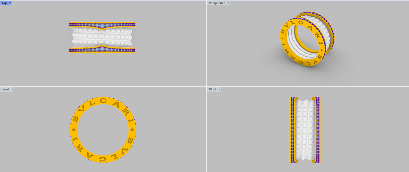 Bvlgari Ring 3D print model E 06 3D print model_41