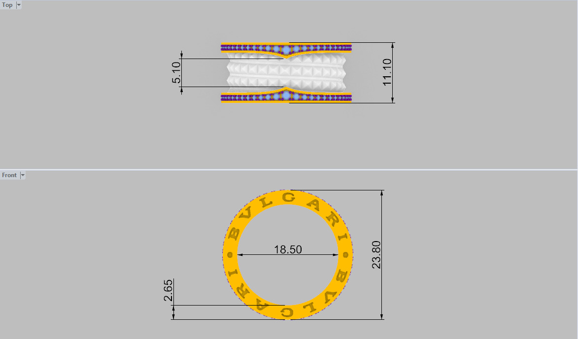 Bvlgari Ring 3D print model E 06 3D print model_37