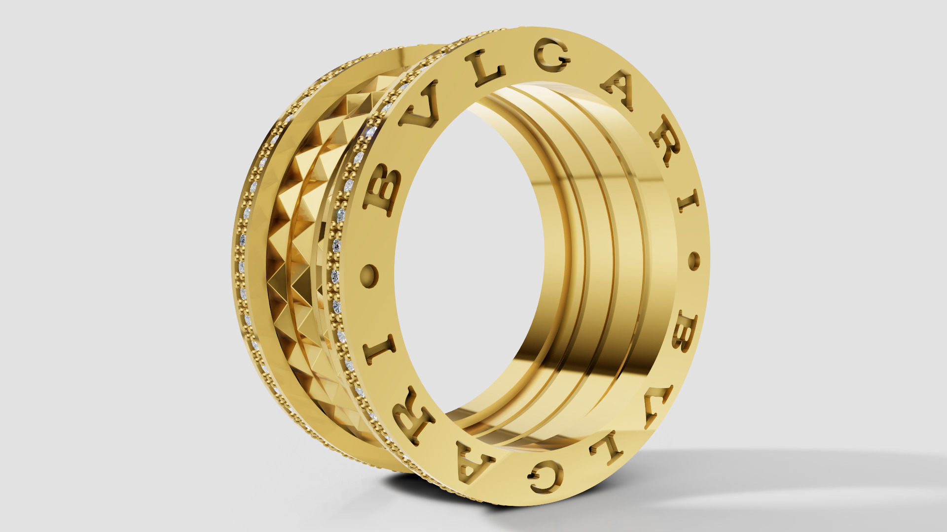 Bvlgari Ring 3D print model E 06 3D print model_13