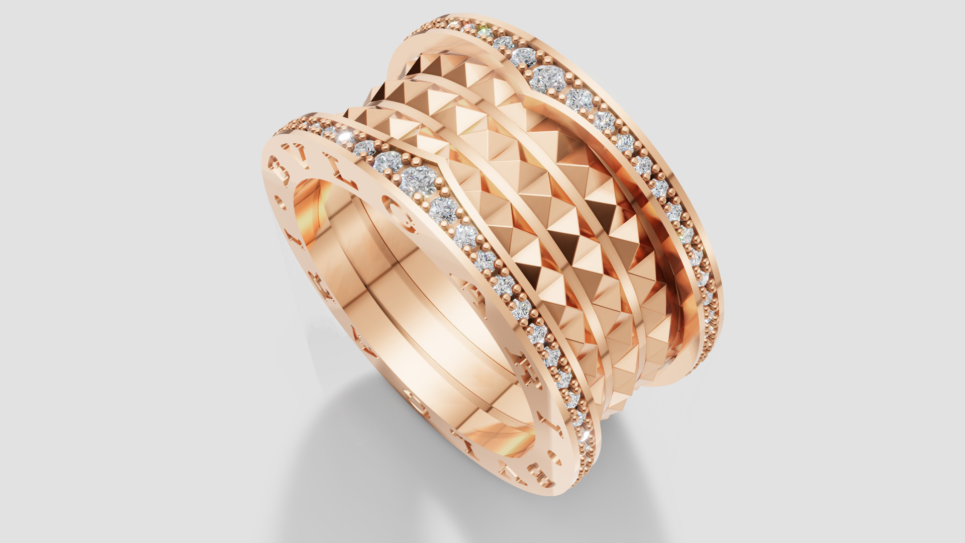 Bvlgari Ring 3D print model E 06 3D print model_27