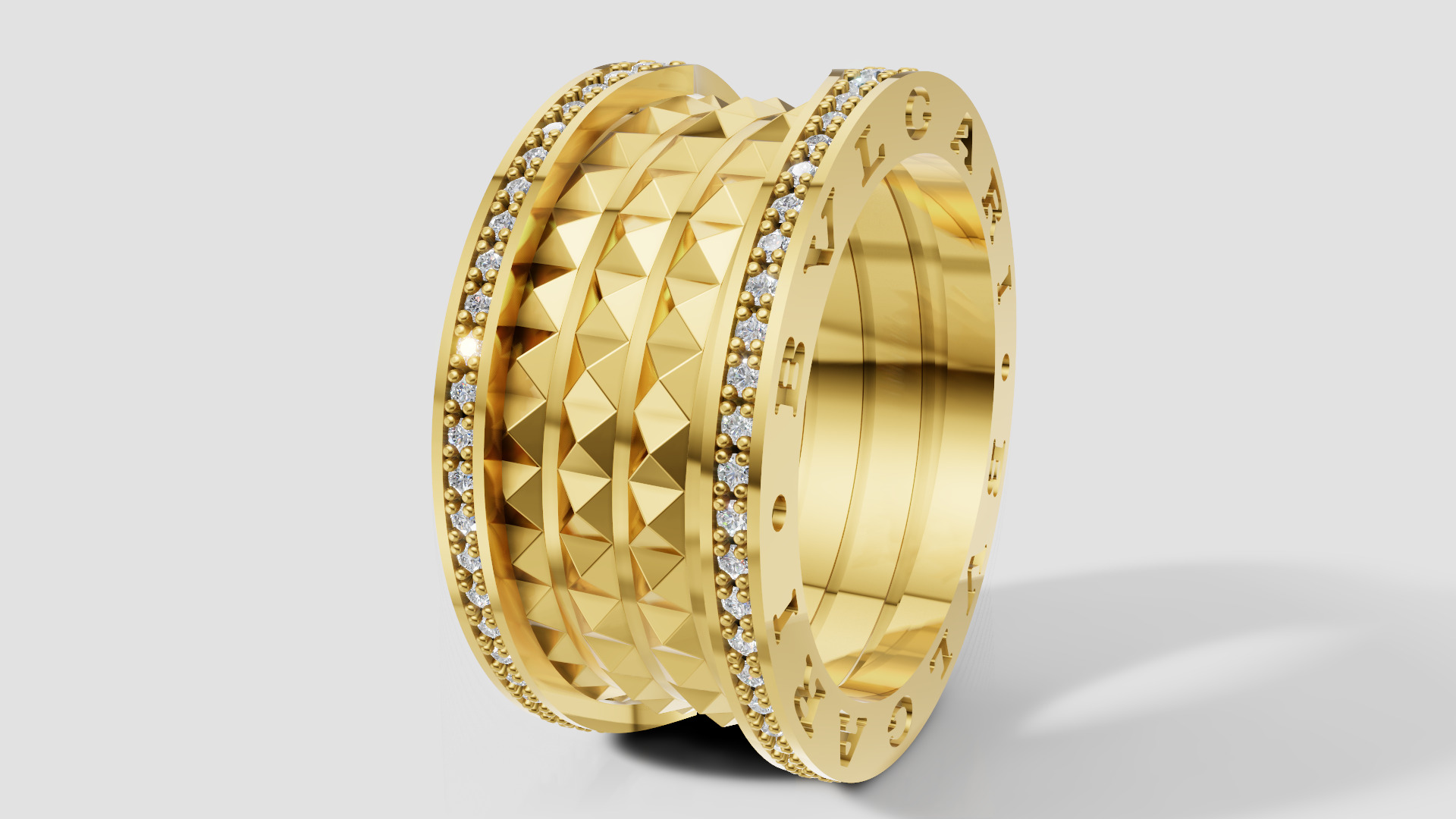 Bvlgari Ring 3D print model E 06 3D print model_6