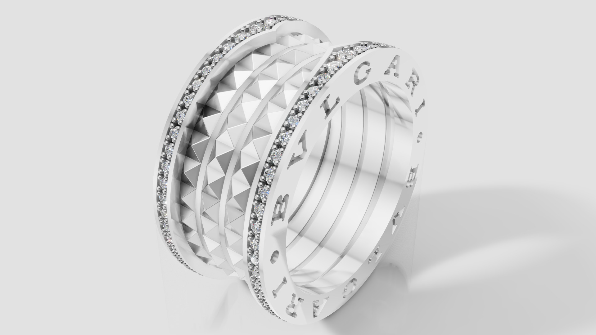 Bvlgari Ring 3D print model E 06 3D print model_23