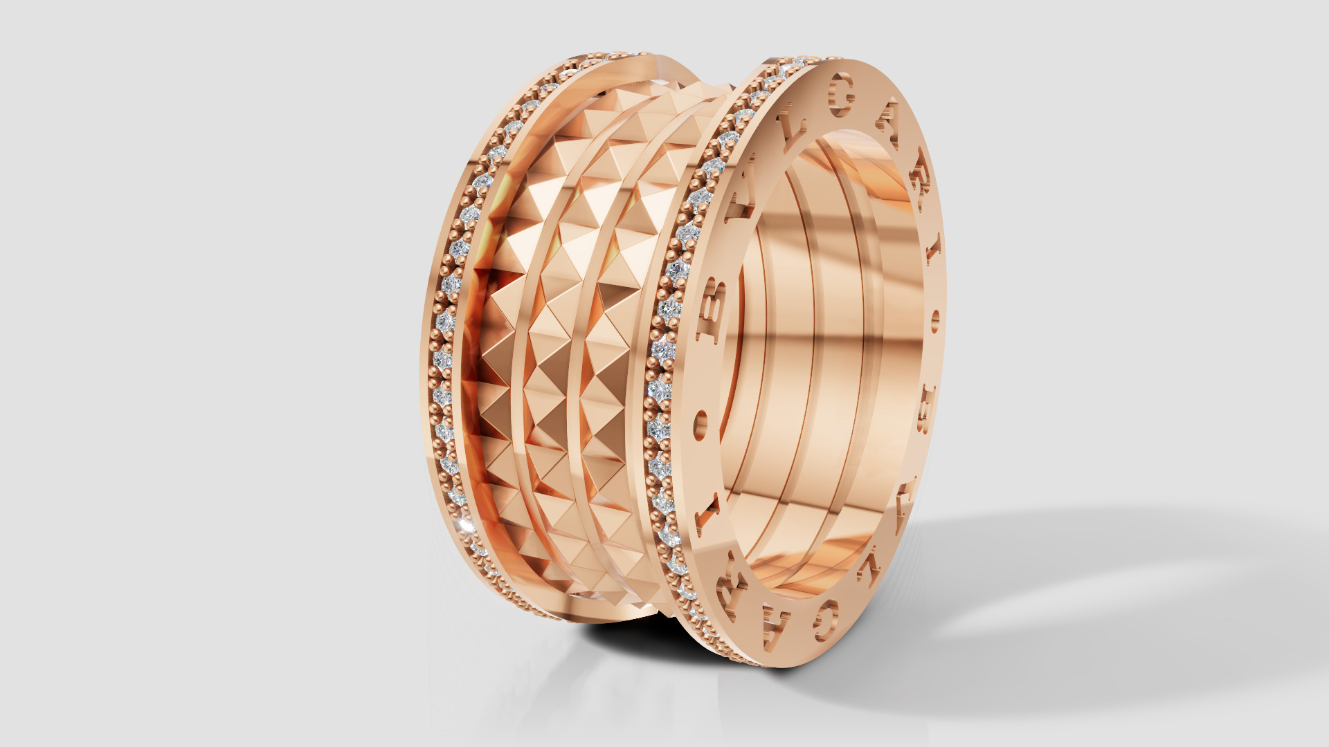 Bvlgari Ring 3D print model E 06 3D print model_29