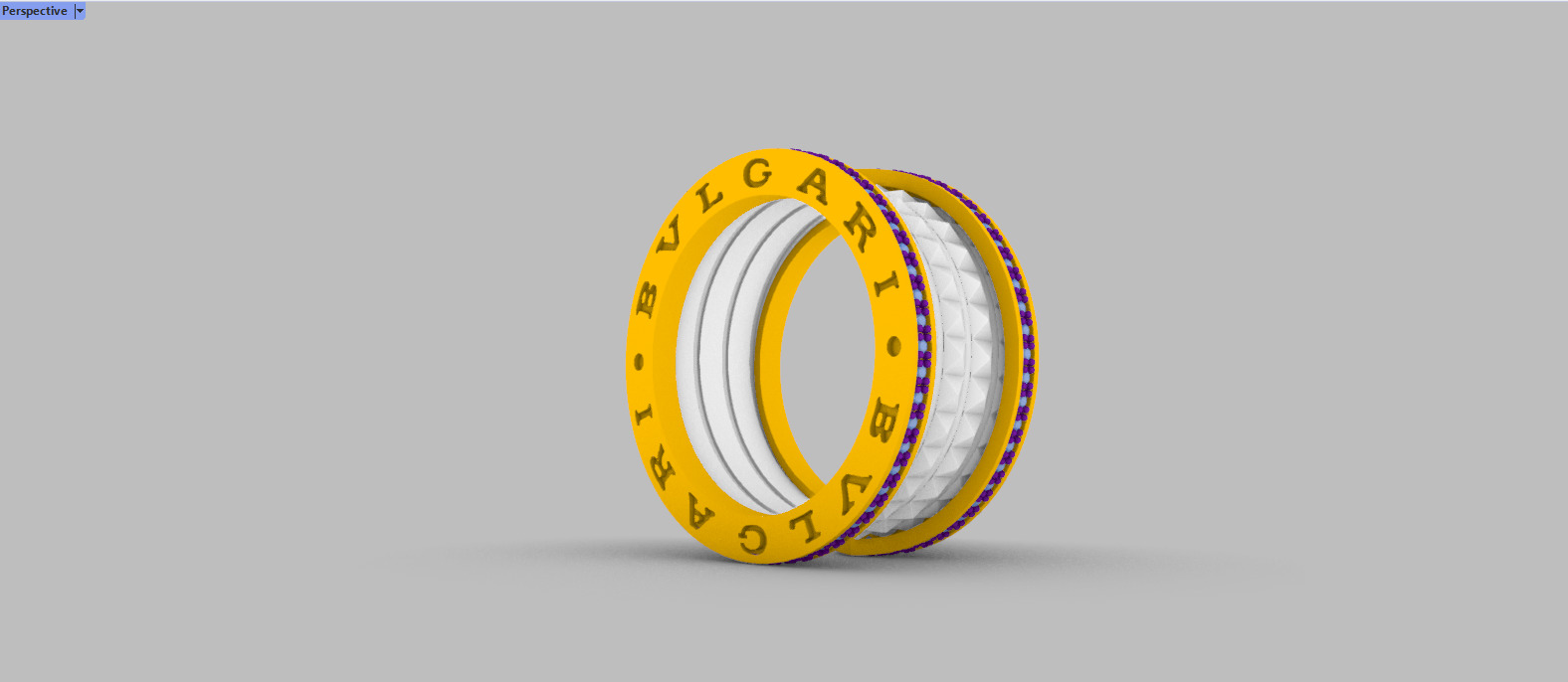 Bvlgari Ring 3D print model E 06 3D print model_43