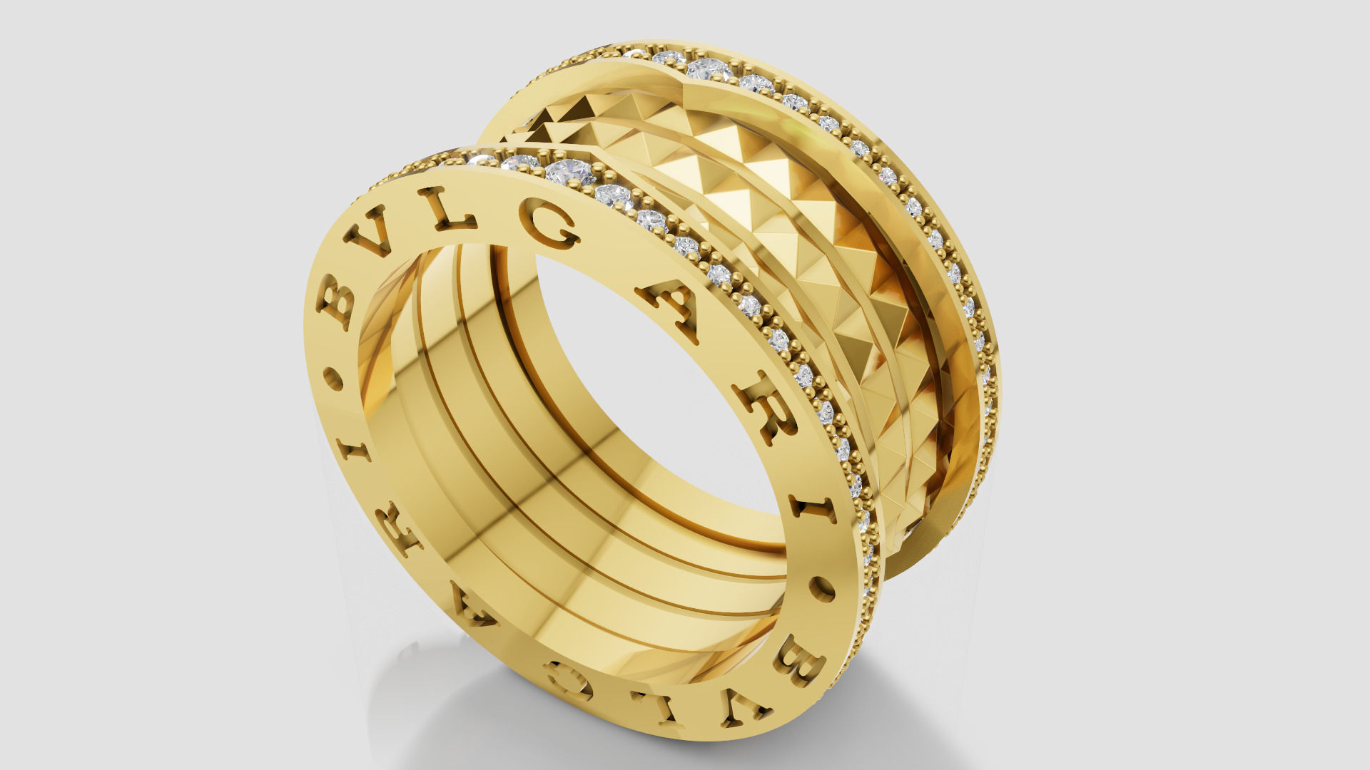 Bvlgari Ring 3D print model E 06 3D print model_12