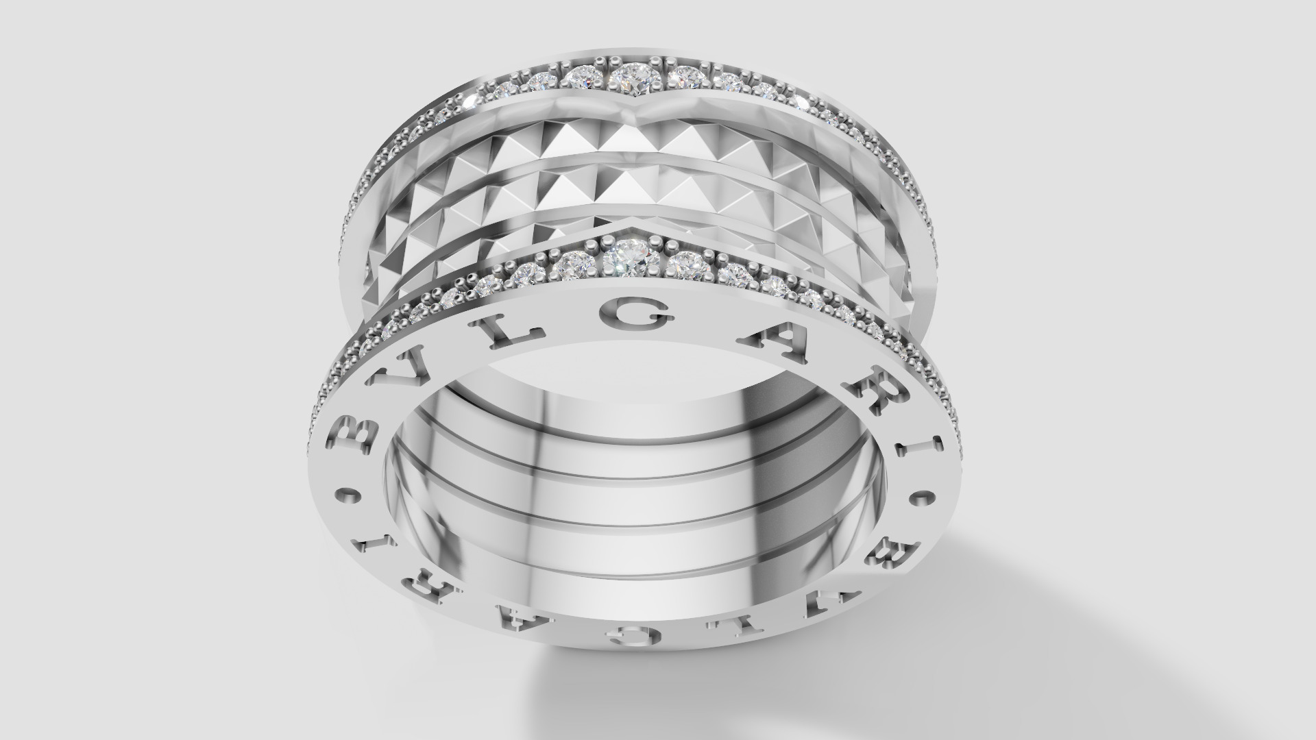 Bvlgari Ring 3D print model E 06 3D print model_17