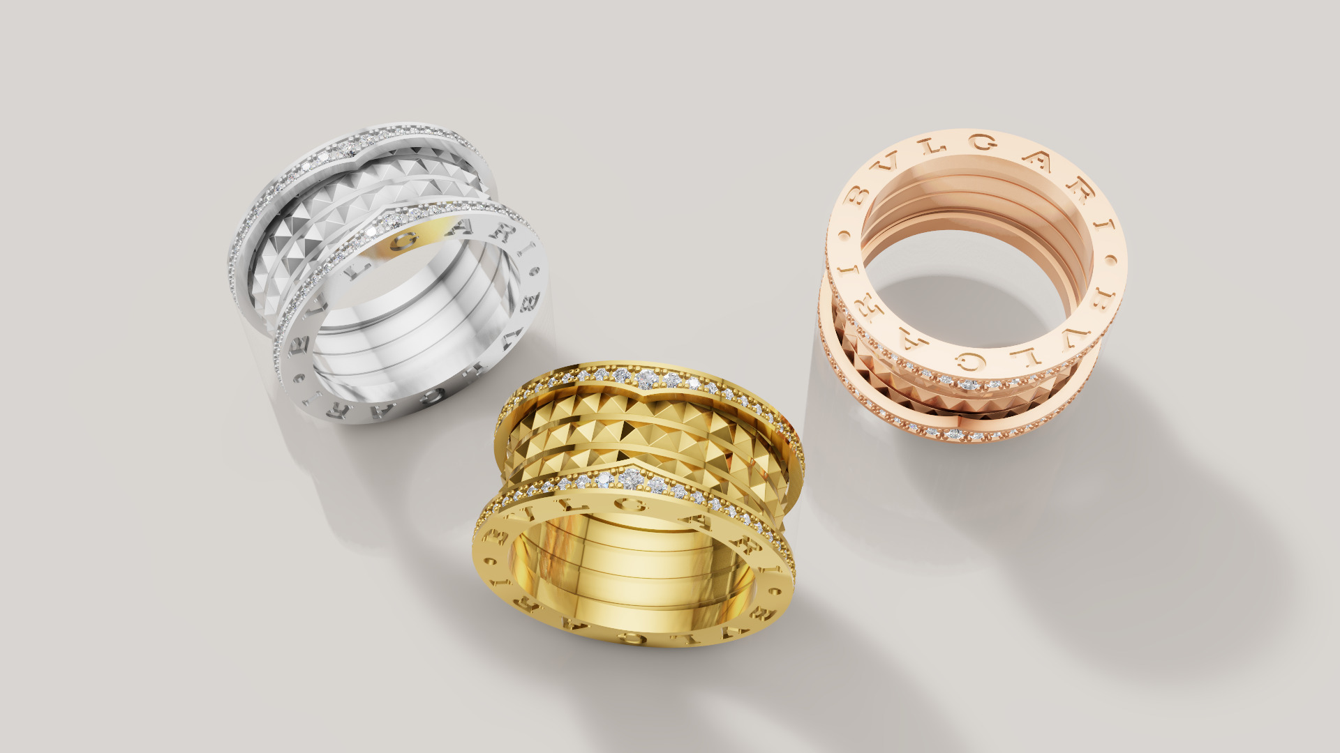 Bvlgari Ring 3D print model E 06 3D print model_1