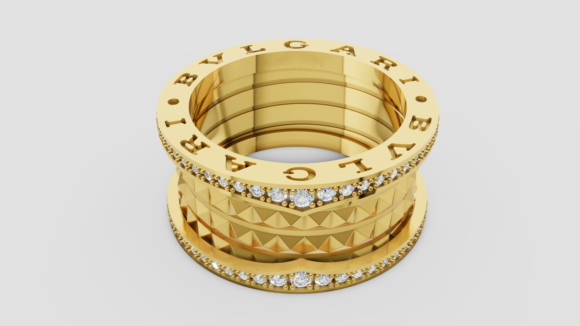 Bvlgari Ring 3D print model E 06 3D print model_16