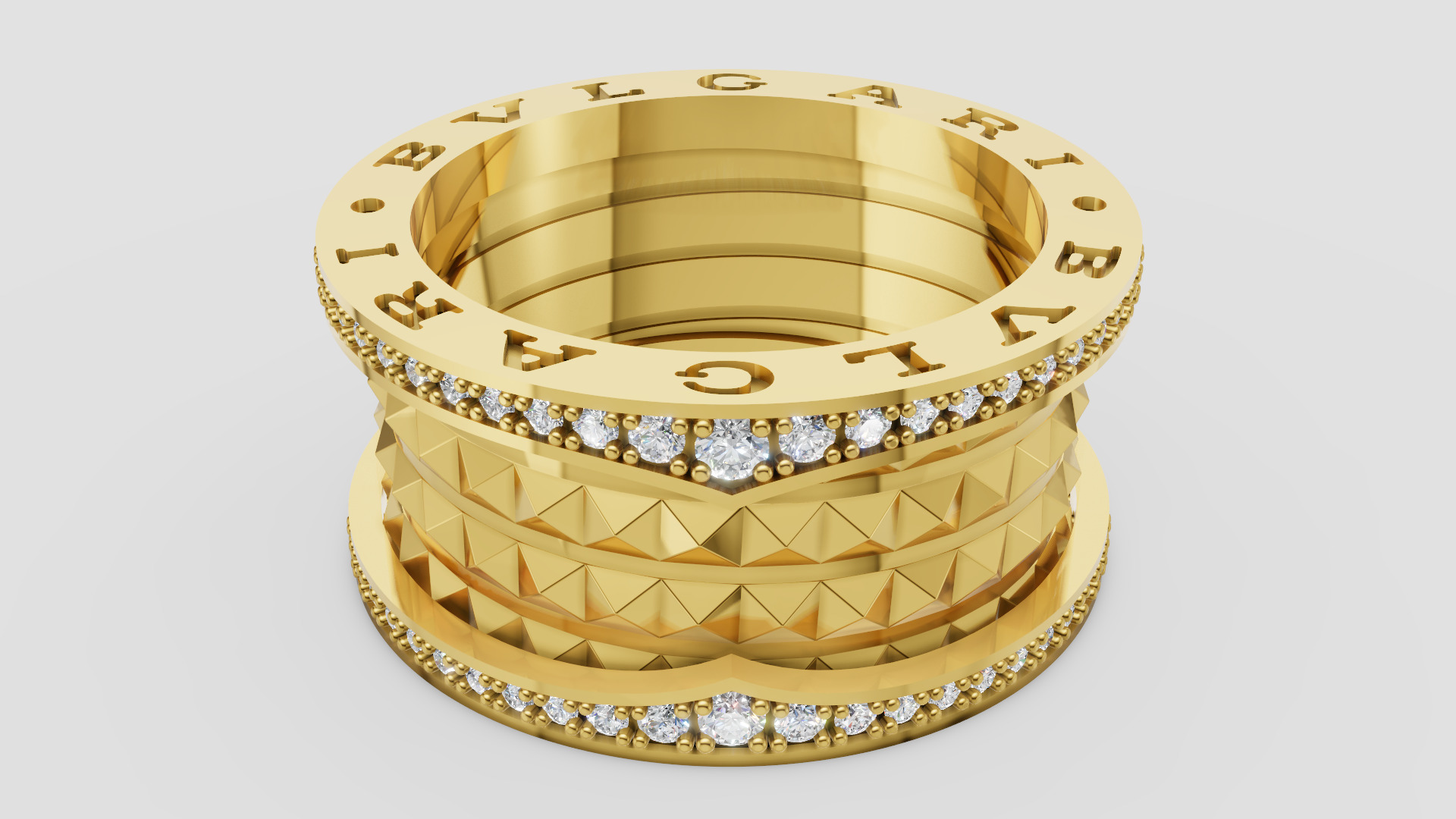 Bvlgari Ring 3D print model E 06 3D print model_14