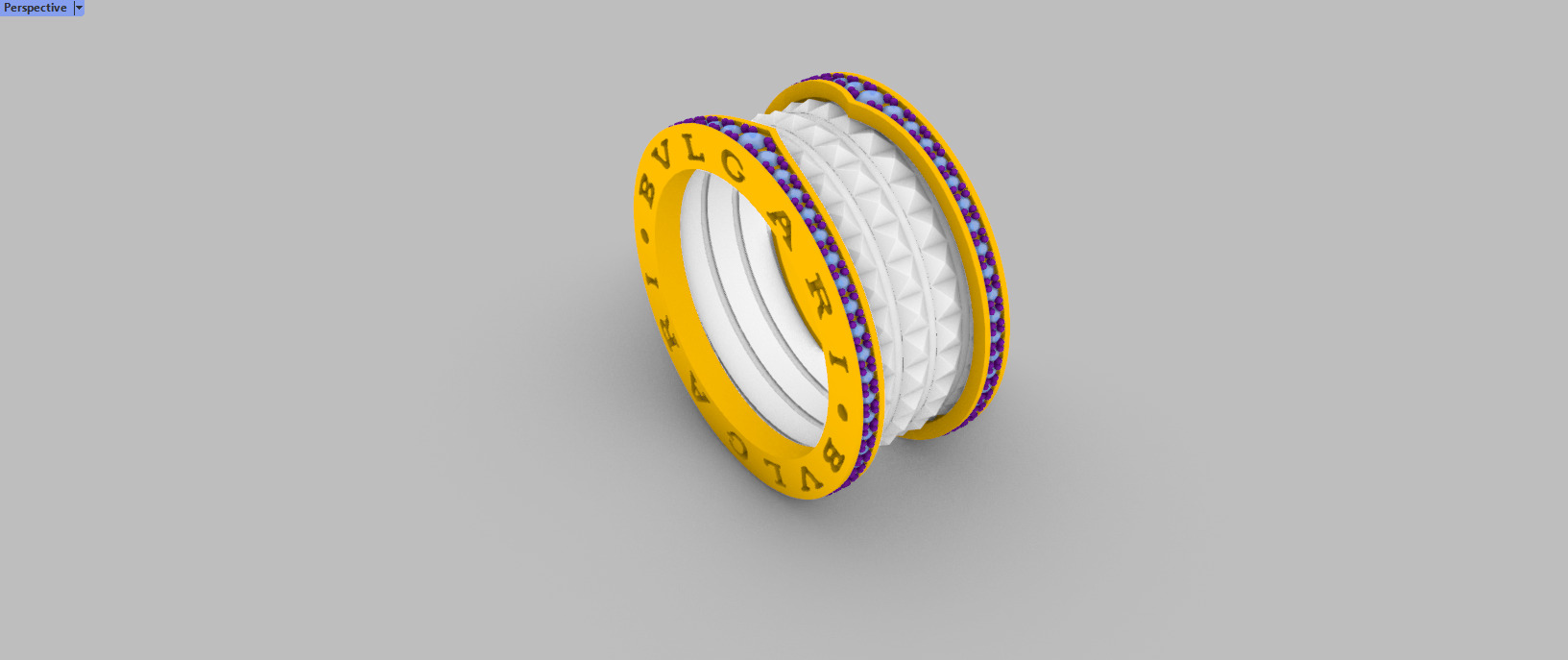 Bvlgari Ring 3D print model E 06 3D print model_42