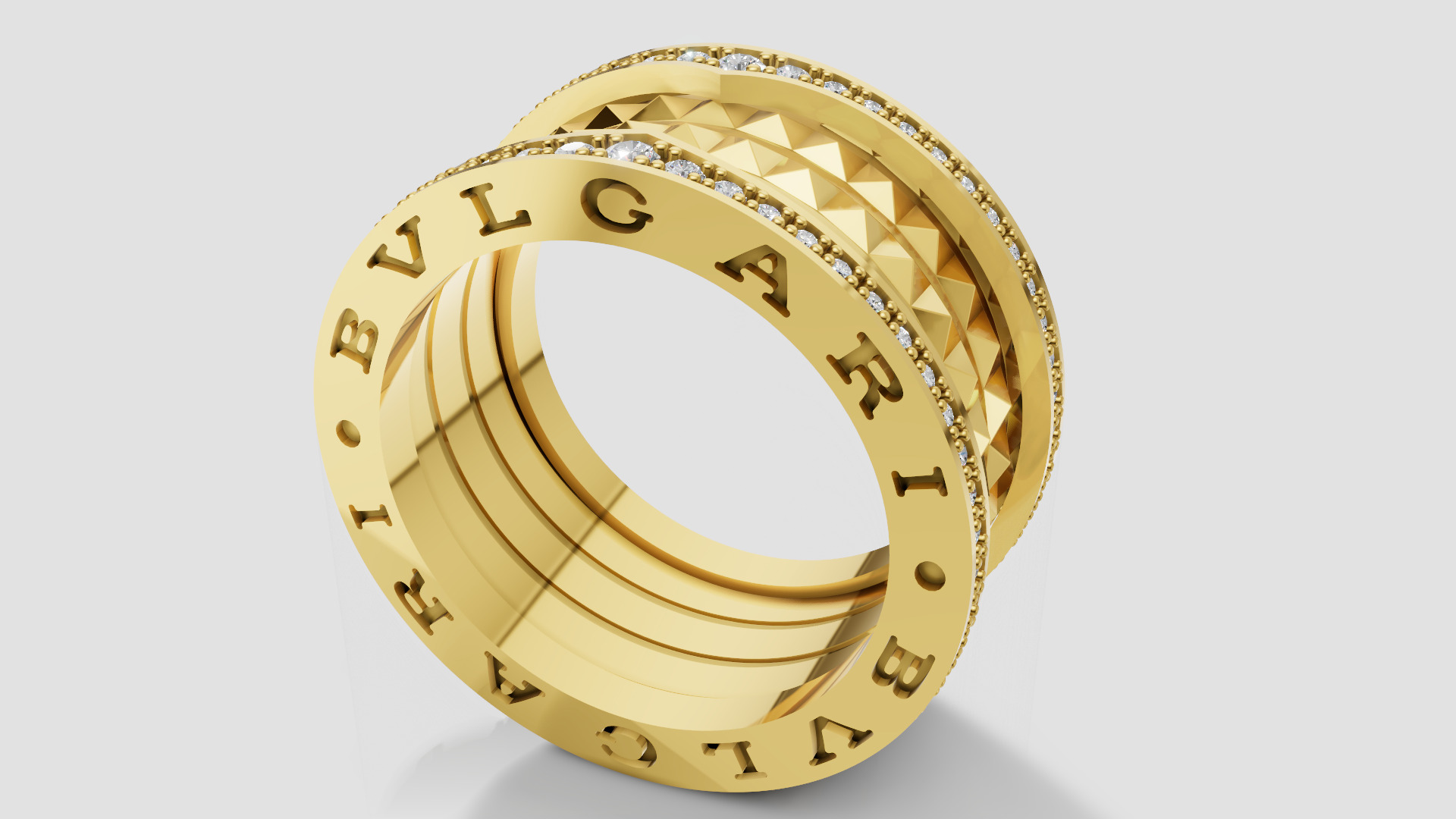 Bvlgari Ring 3D print model E 06 3D print model_8