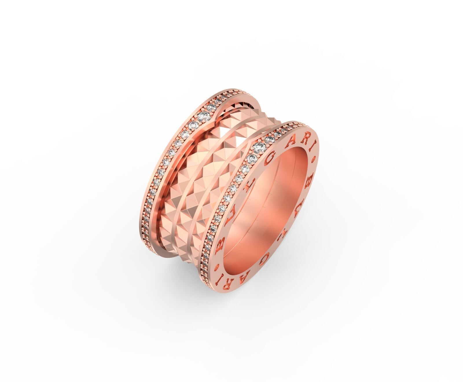 Bvlgari Ring 3D print model E 06 3D print model_4