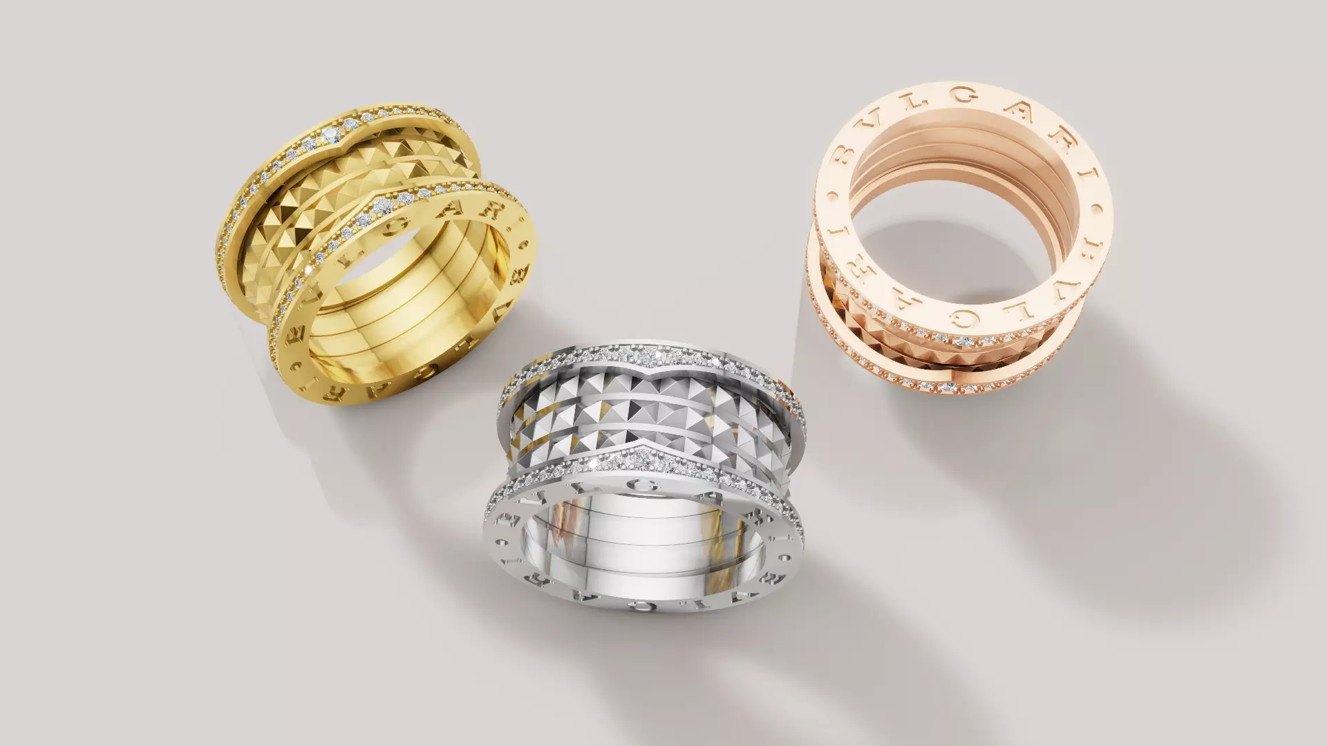 Bvlgari Ring 3D print model E 06 3D print model_0