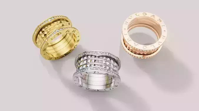 Bvlgari Ring 3D print model E 06