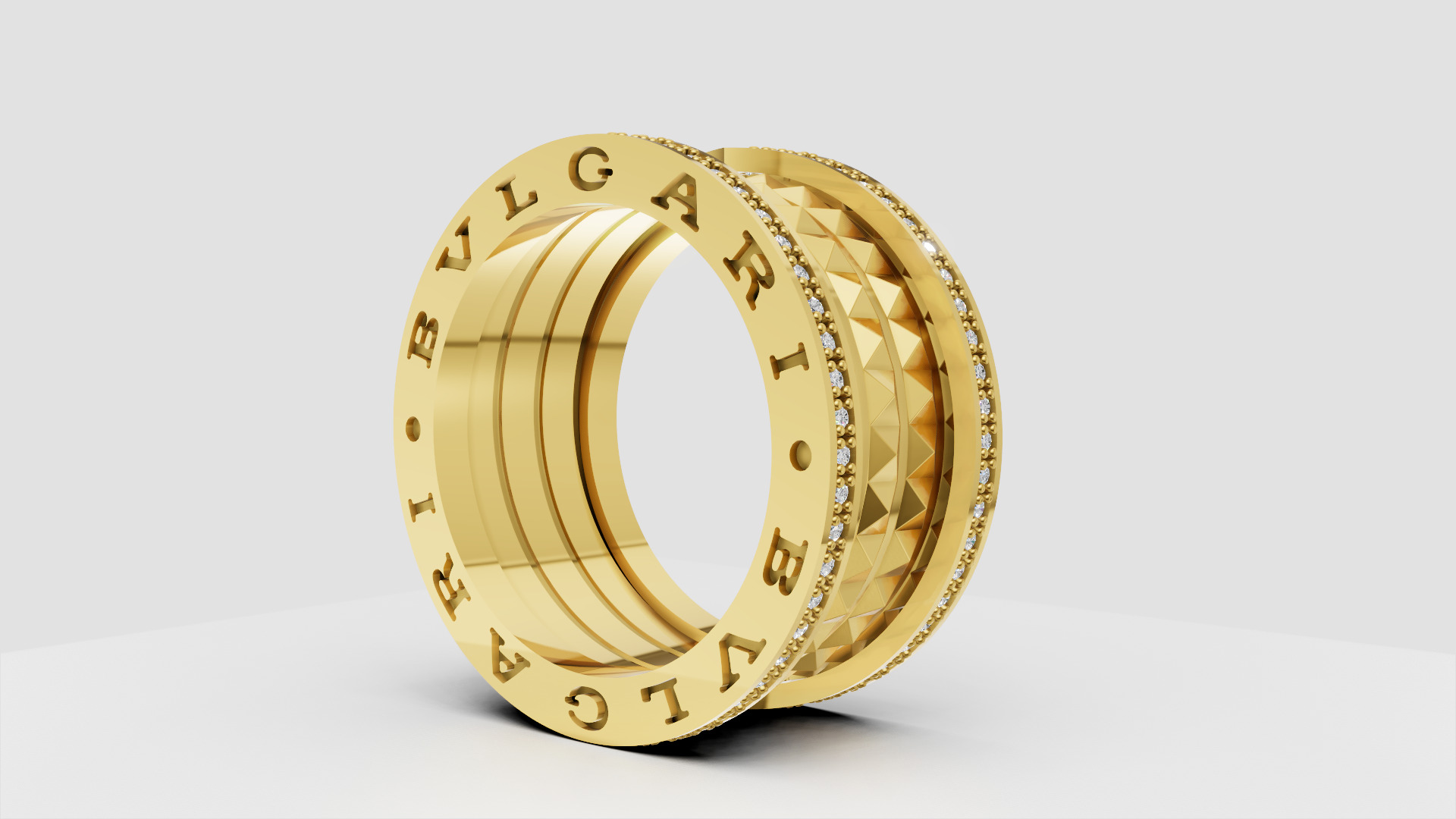 Bvlgari Ring 3D print model E 06 3D print model_10