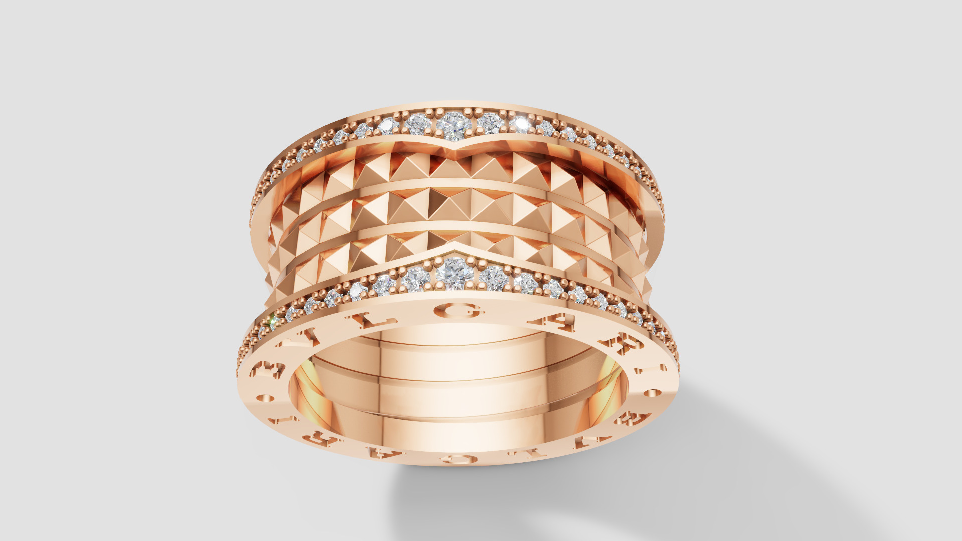 Bvlgari Ring 3D print model E 06 3D print model_32