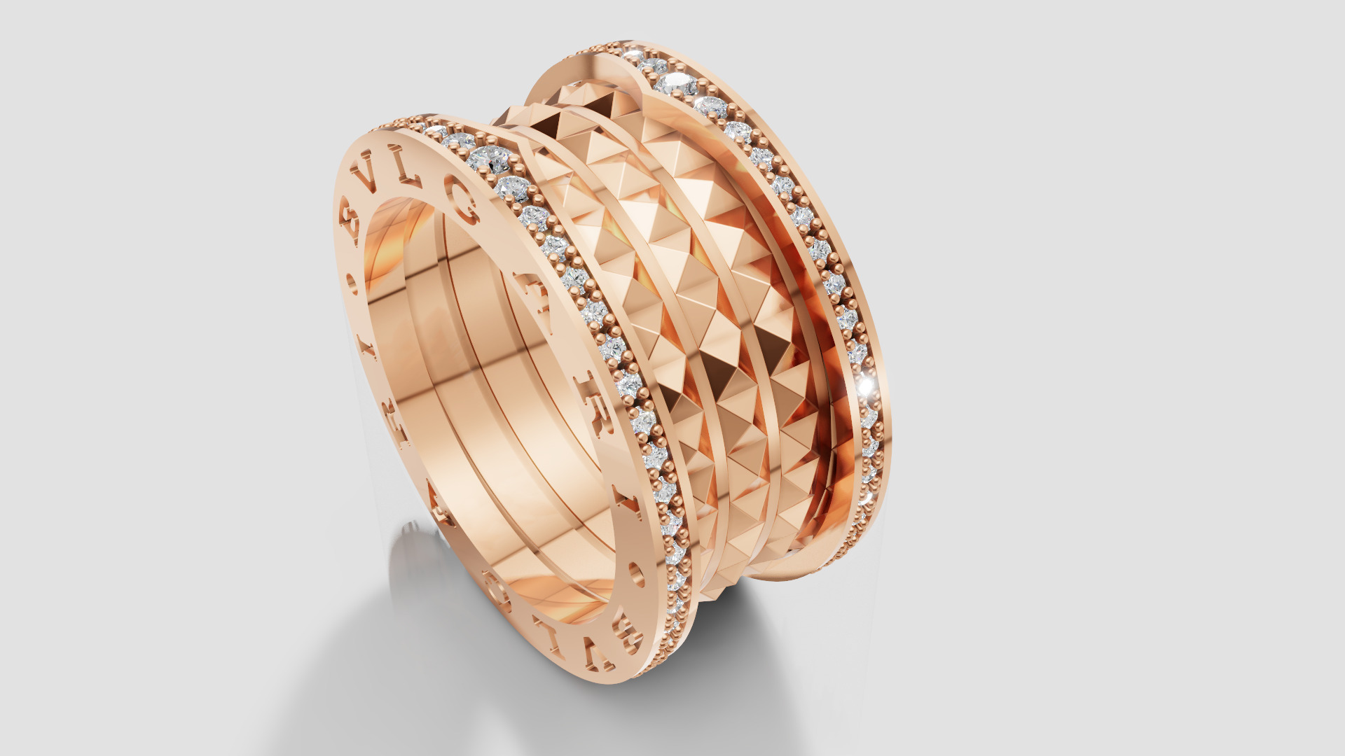 Bvlgari Ring 3D print model E 06 3D print model_31
