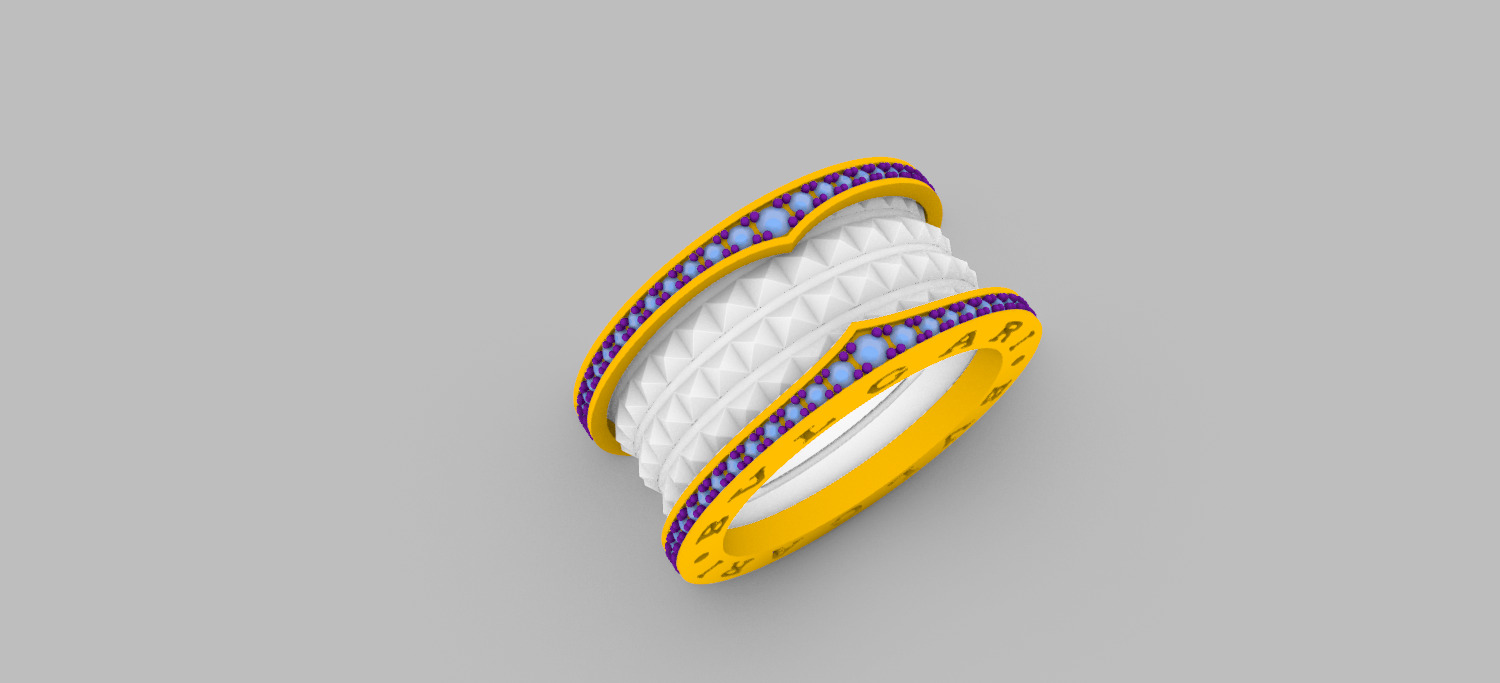 Bvlgari Ring 3D print model E 06 3D print model_44