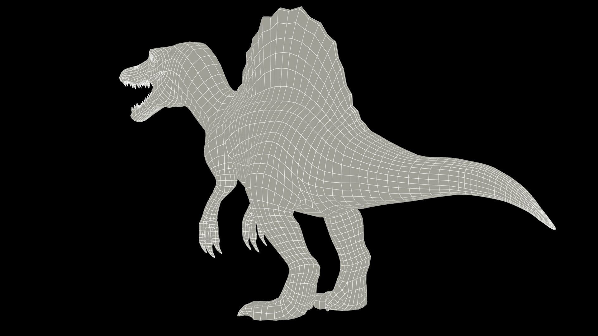 Spinosaurus Animated Low-poly 3D model_10