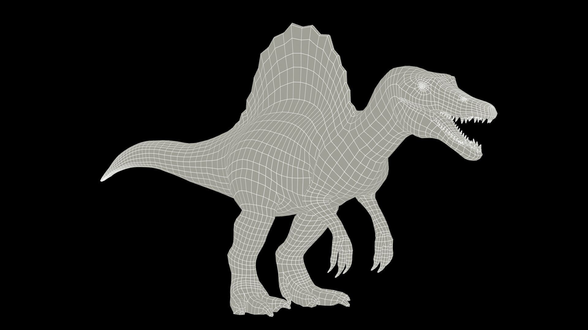 Spinosaurus Animated Low-poly 3D model_9