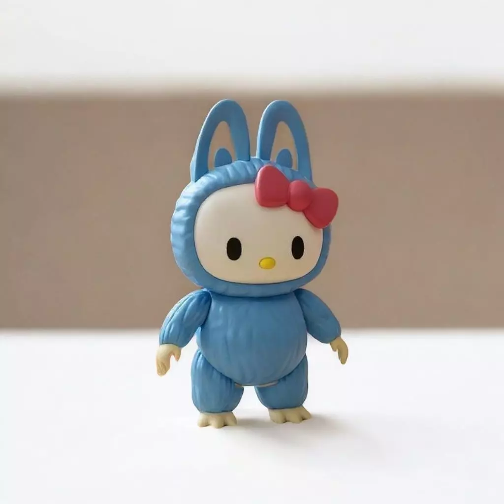 Labubu hello kitty keychain 3D print model