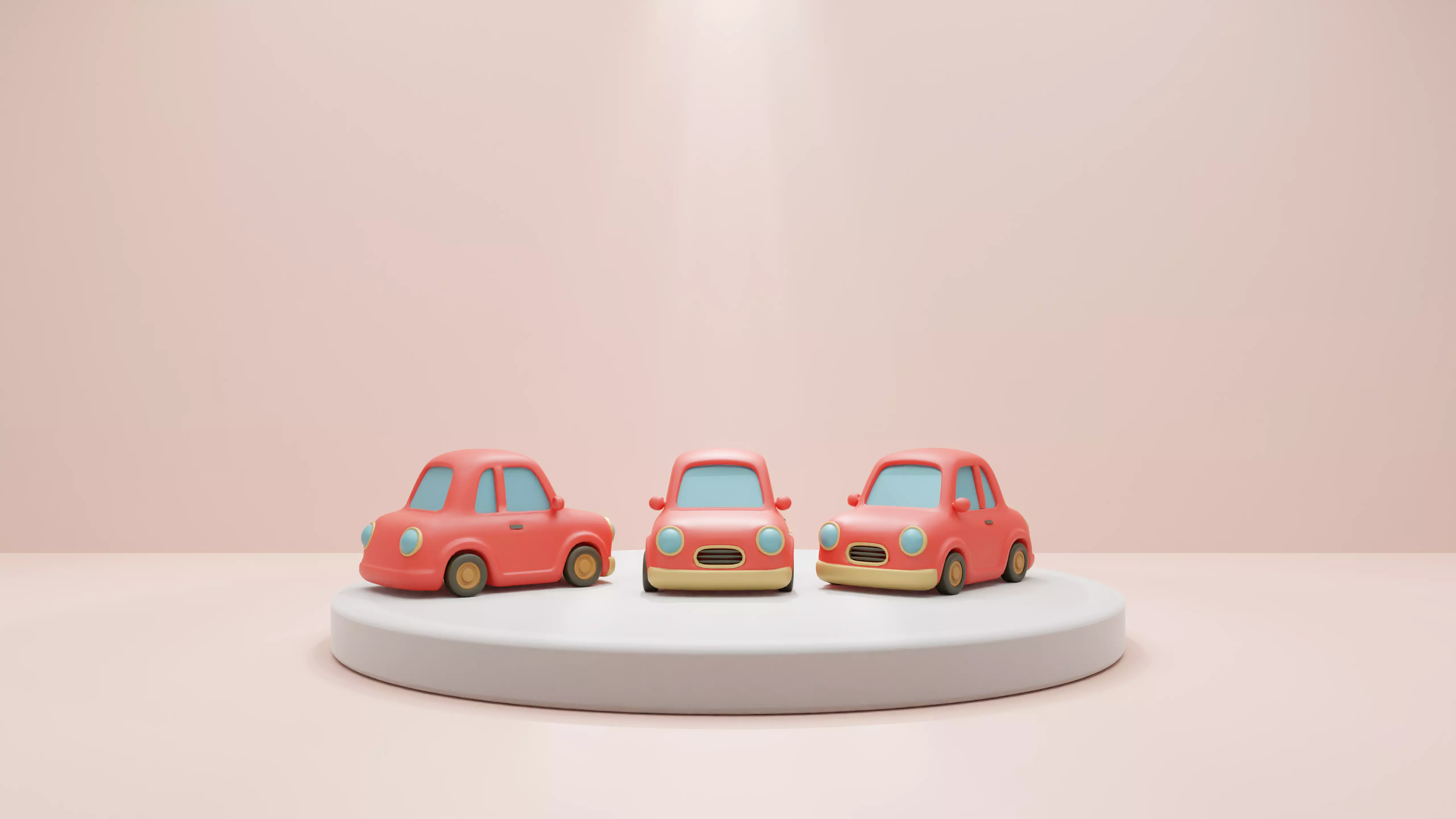 Low Poly Stylized Cartoon Vehicle 3D Model for Games 3D model_0