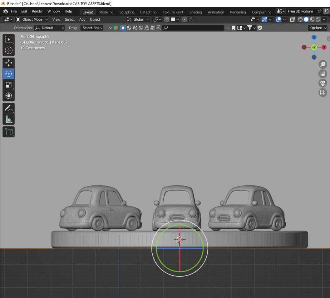 Low Poly Stylized Cartoon Vehicle 3D Model for Games 3D model_2