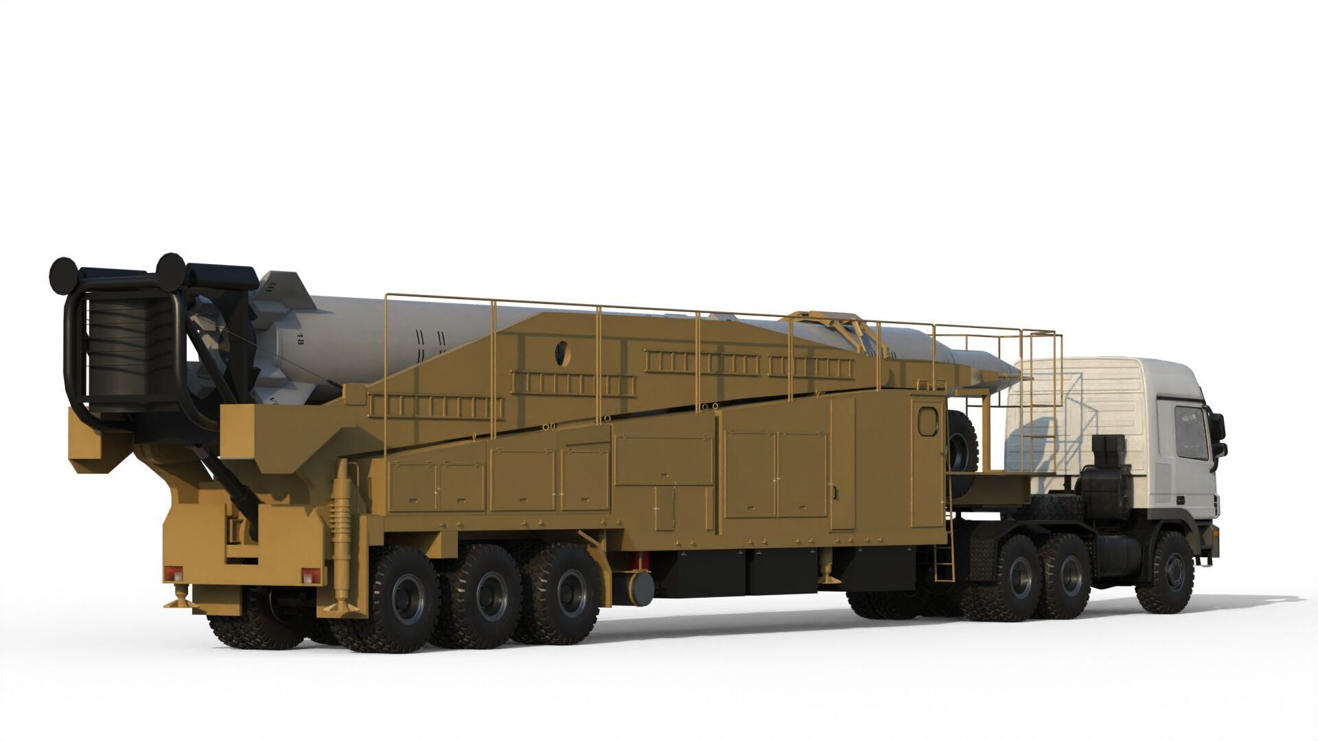 Sejjil iranian ballistic missile 3D model_14