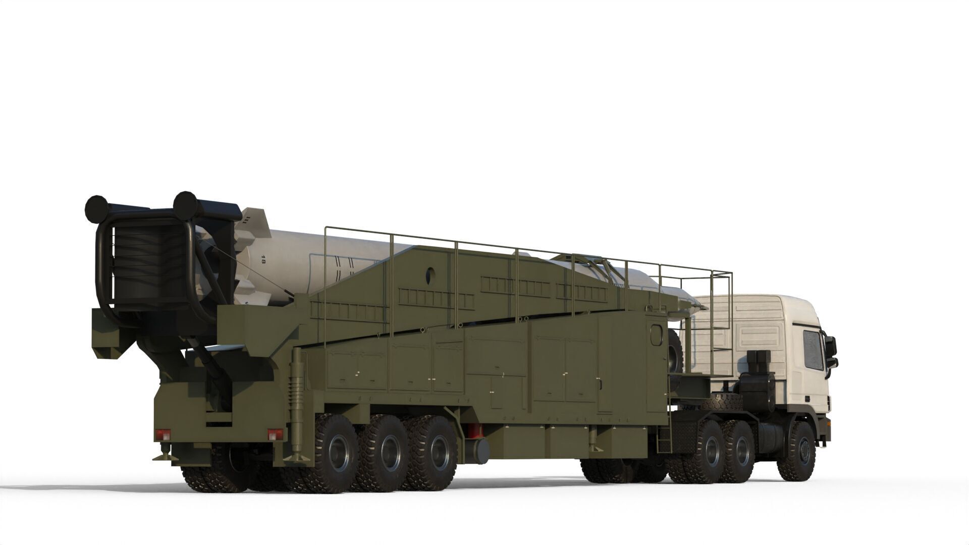 Sejjil iranian ballistic missile 3D model_5