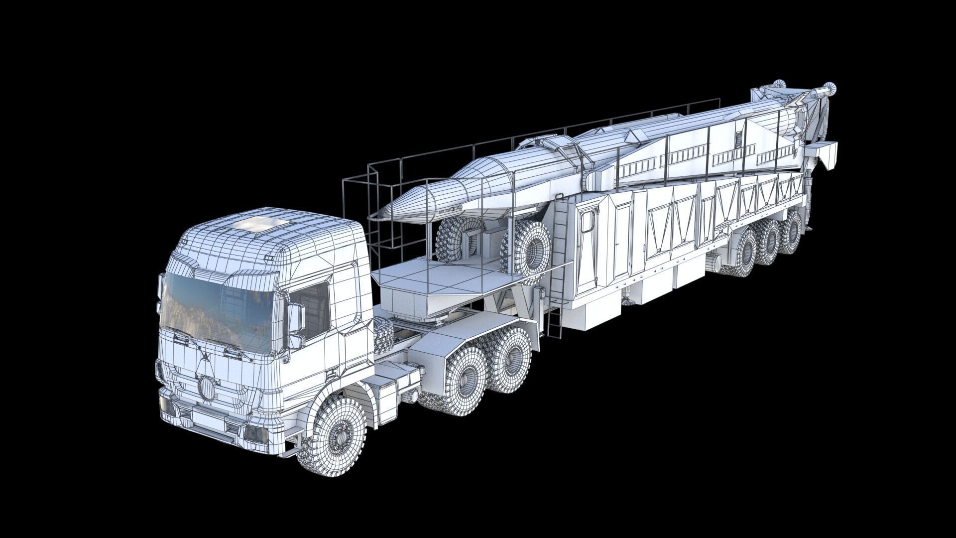 Sejjil iranian ballistic missile 3D model_24