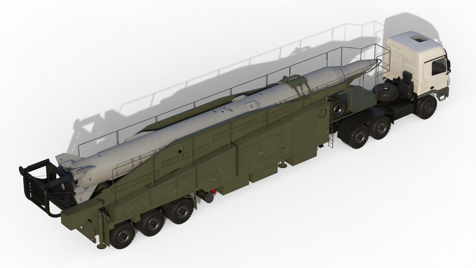 Sejjil iranian ballistic missile 3D model_6