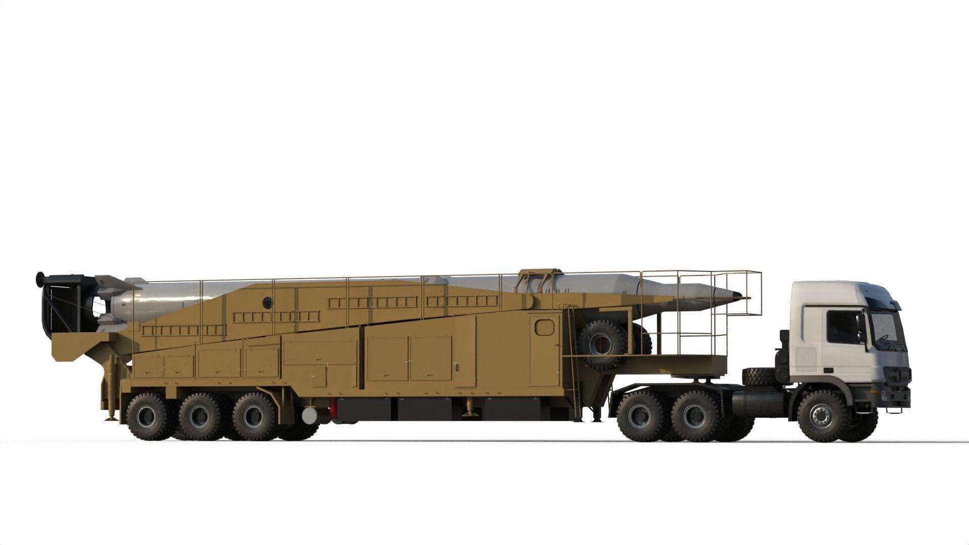 Sejjil iranian ballistic missile 3D model_12