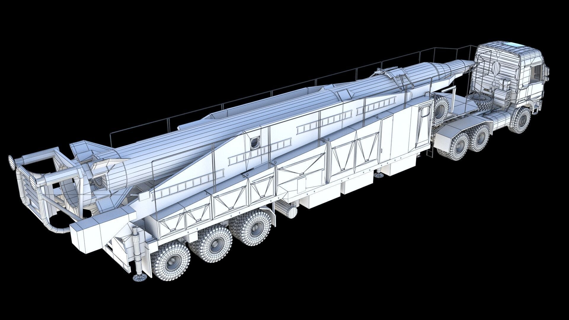 Sejjil iranian ballistic missile 3D model_25