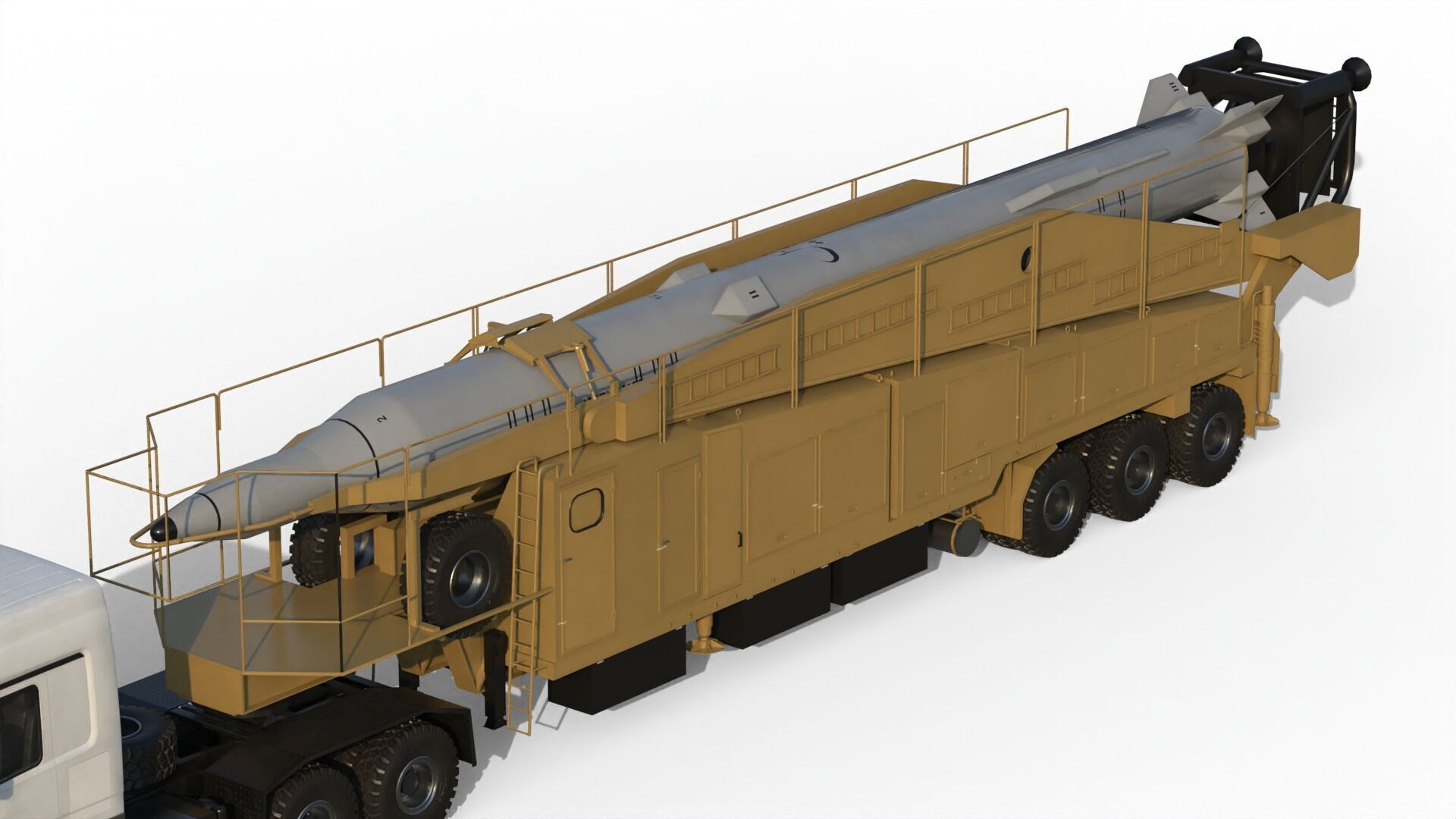 Sejjil iranian ballistic missile 3D model_18