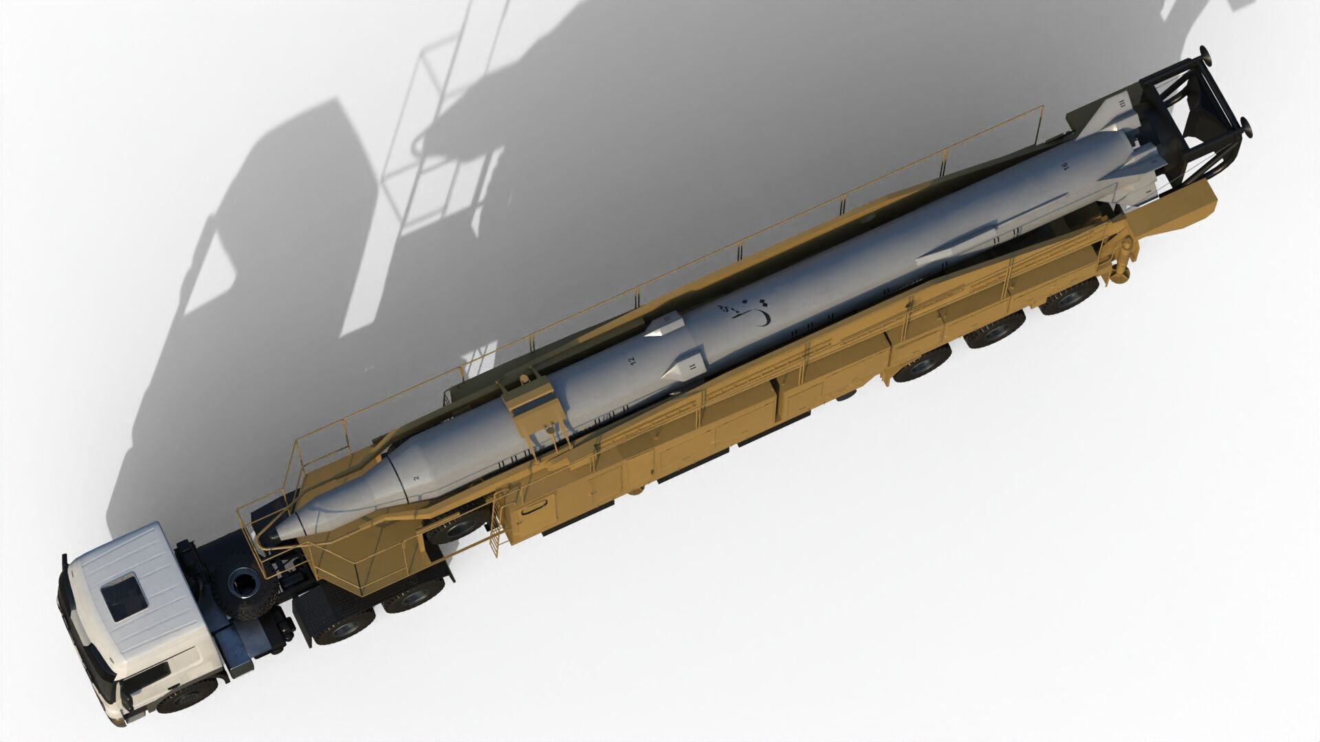Sejjil iranian ballistic missile 3D model_19
