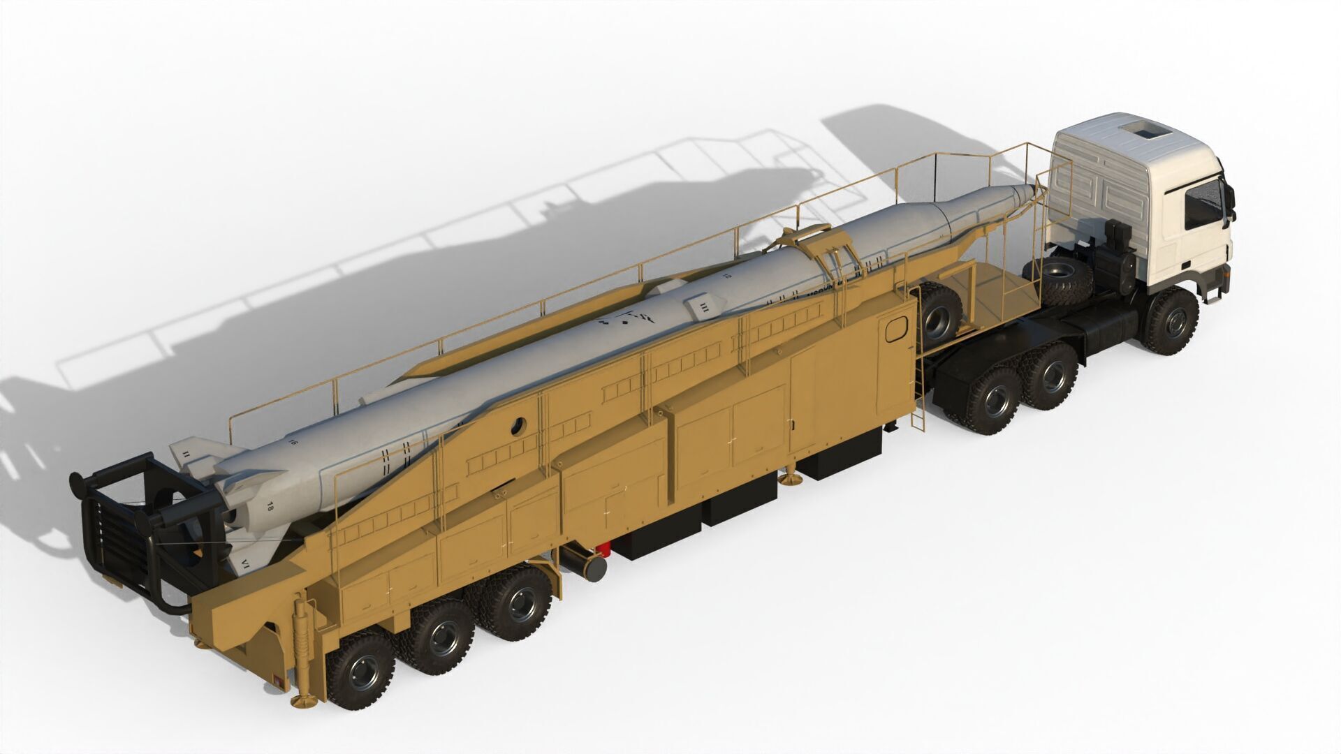 Sejjil iranian ballistic missile 3D model_15