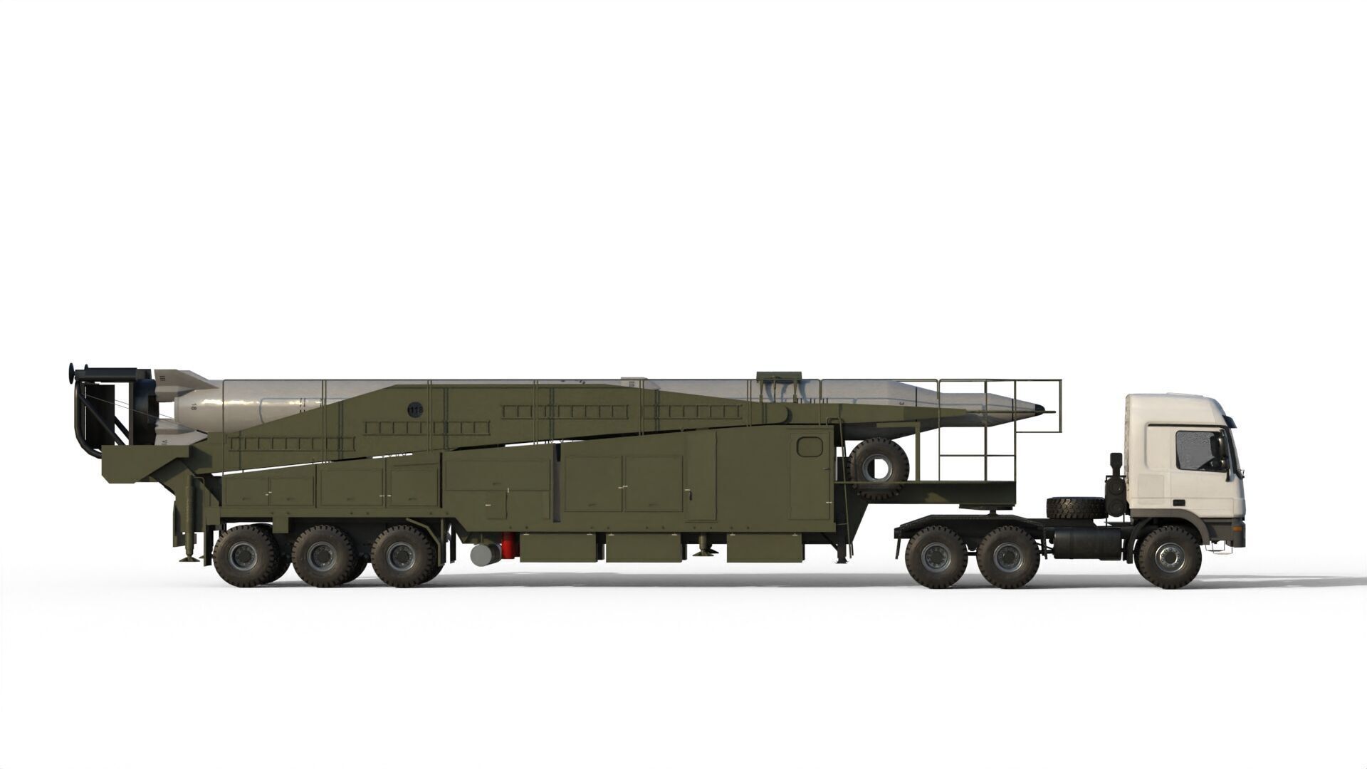 Sejjil iranian ballistic missile 3D model_4