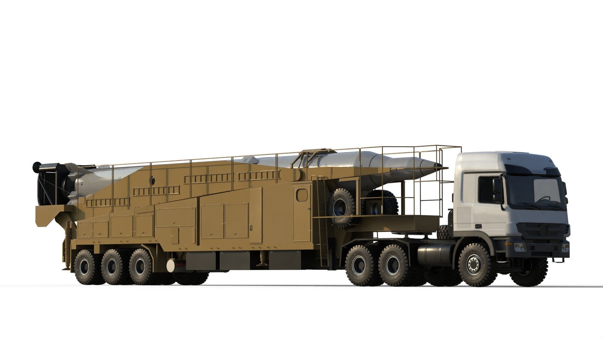 Sejjil iranian ballistic missile 3D model_2