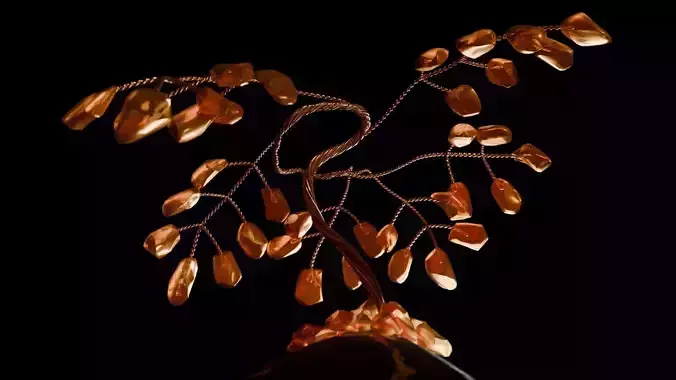 Amber Tree Free low-poly 3D model